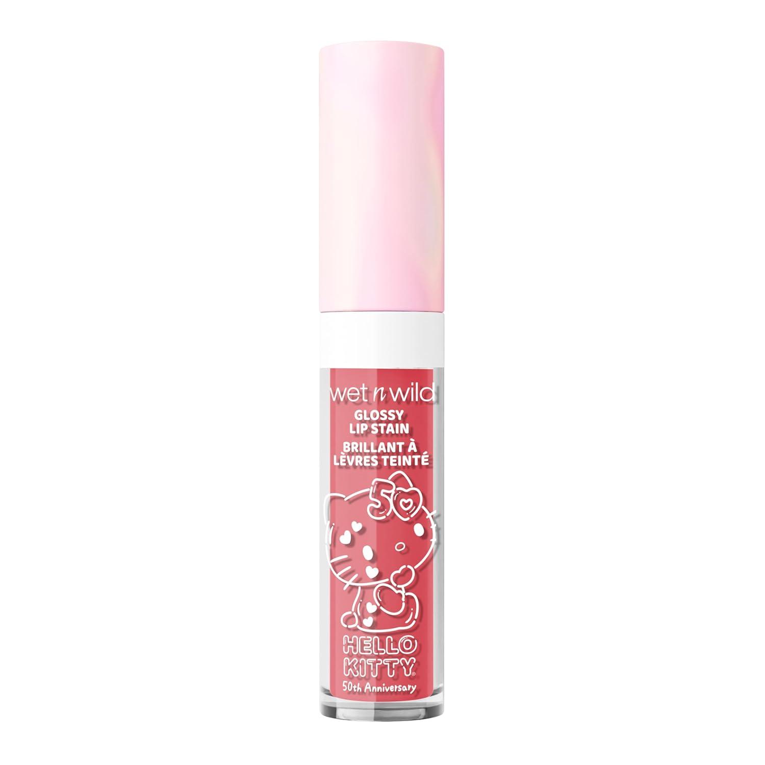wet n wild Hello Kitty Glossy Lip Stain, Warm Apple Pie Lightly Scented, Nourishing New Glossy Finish Formula, Cruelty-Free & Vegan – So Dreamy(So Sweet)
