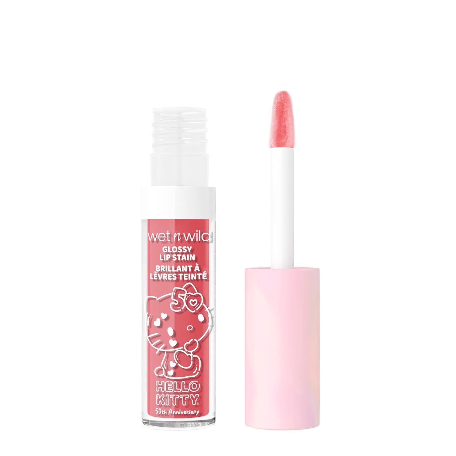 wet n wild Hello Kitty Glossy Lip Stain, Warm Apple Pie Lightly Scented, Nourishing New Glossy Finish Formula, Cruelty-Free & Vegan – So Dreamy(So Sweet)