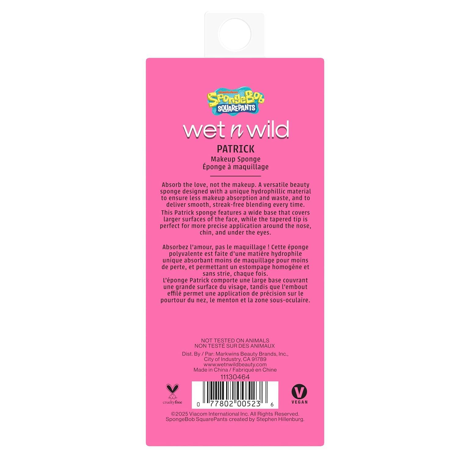 wet n wild Scooby-Doo Glow-in-the-Dark Makeup Sponge, Teardrop Shape for Seamless, Full Coverage, Cruelty-Free & Vegan – Stay Groovy(Patrick Star)