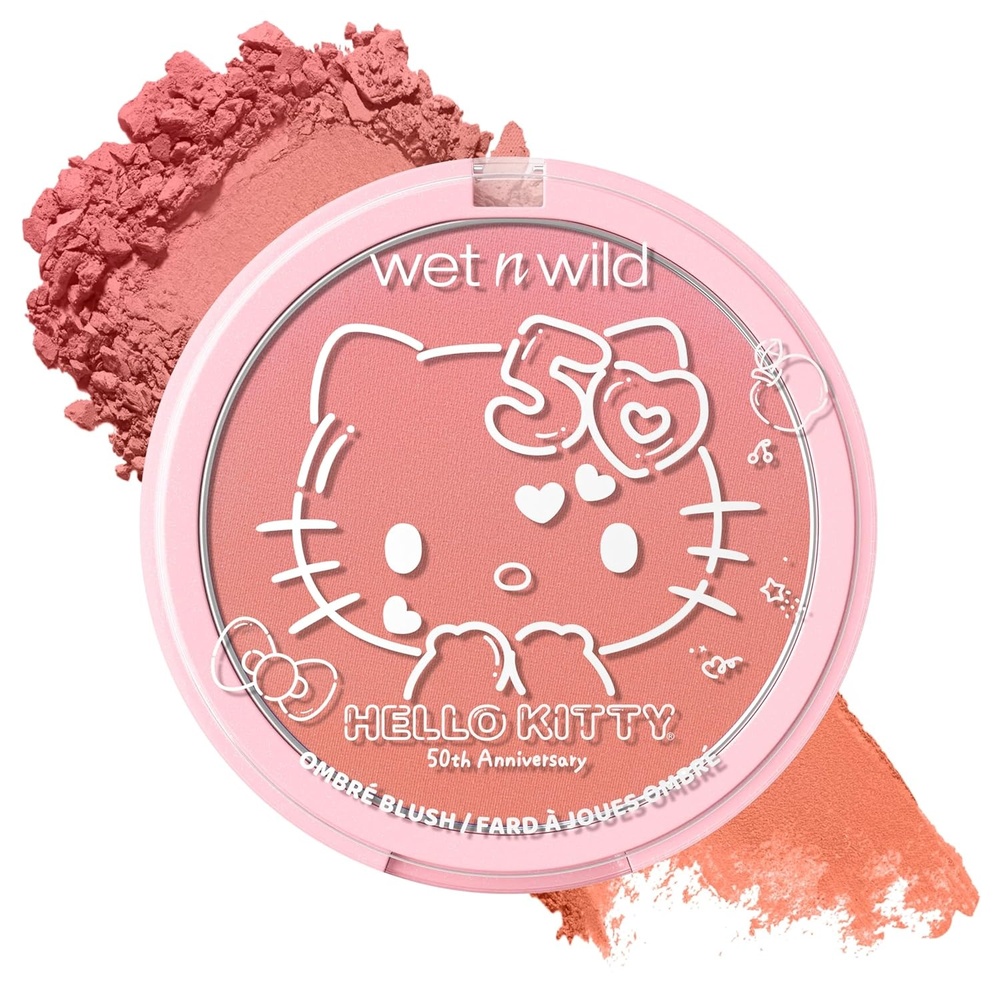 wet n wild Hello Kitty Ombre Blush, Buildable, Blendable Customizable Color, New Gradient Formula, Cruelty-Free & Vegan – Cotton Candy(Cotton Candy)