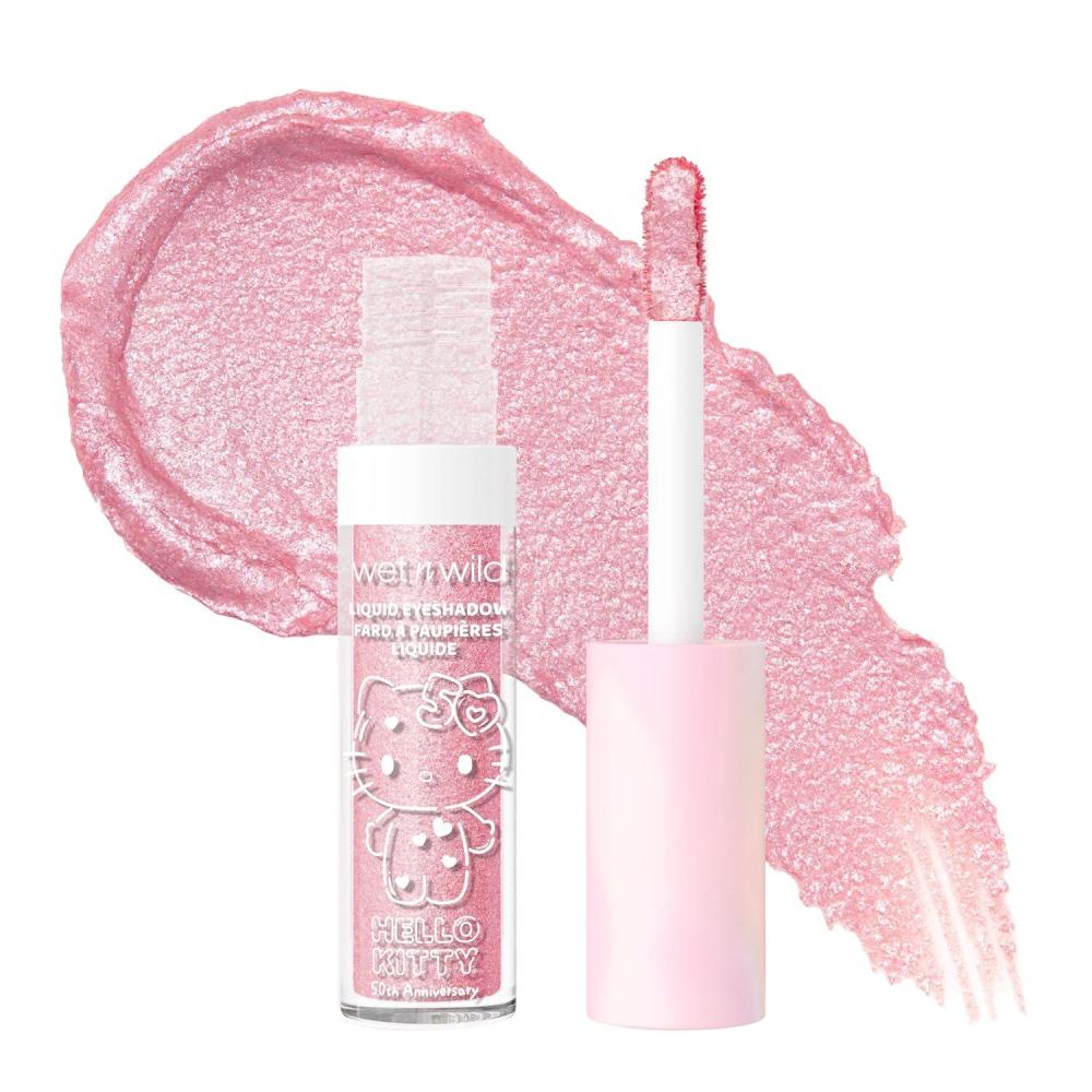 wet n wild Hello Kitty Liquid Eyeshadow, Smooth, Blendable, Shimmery Matte Bubblegum Pink Shade, Cruelty-Free & Vegan – Cheers (Cheers )