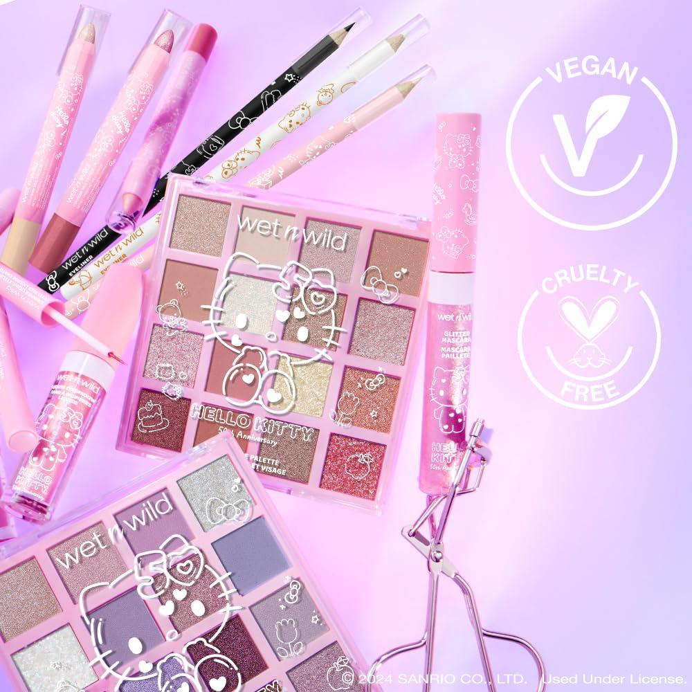 wet n wild Hello Kitty Liquid Eyeshadow, Smooth, Blendable, Shimmery Matte Bubblegum Pink Shade, Cruelty-Free & Vegan – Cheers (Cheers )