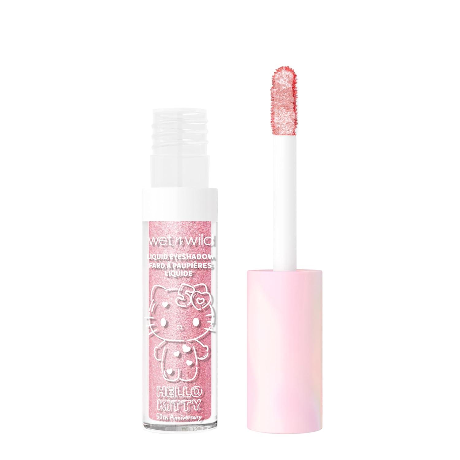 wet n wild Hello Kitty Liquid Eyeshadow, Smooth, Blendable, Shimmery Matte Bubblegum Pink Shade, Cruelty-Free & Vegan – Cheers (Cheers )