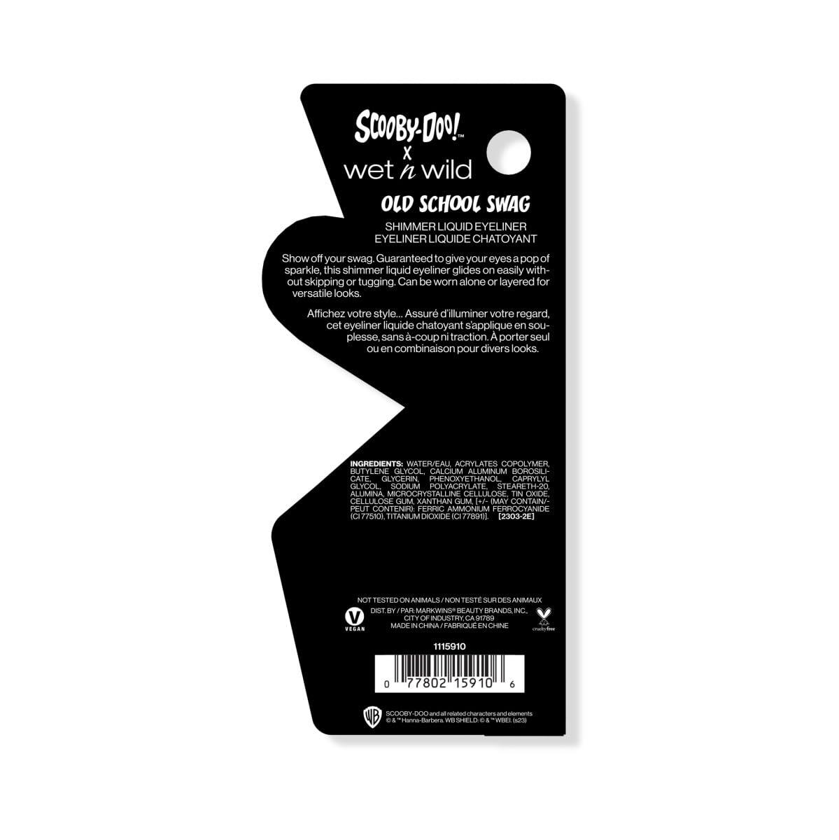 wet n wild Scooby Doo Old School Swag Shimmer Liquid Eyeliner – Glitter-Infused Formula for Bold Eye Looks, Easy Glide Precision Tip, Cruelty-Free & Vegan – Let’s Split Up
