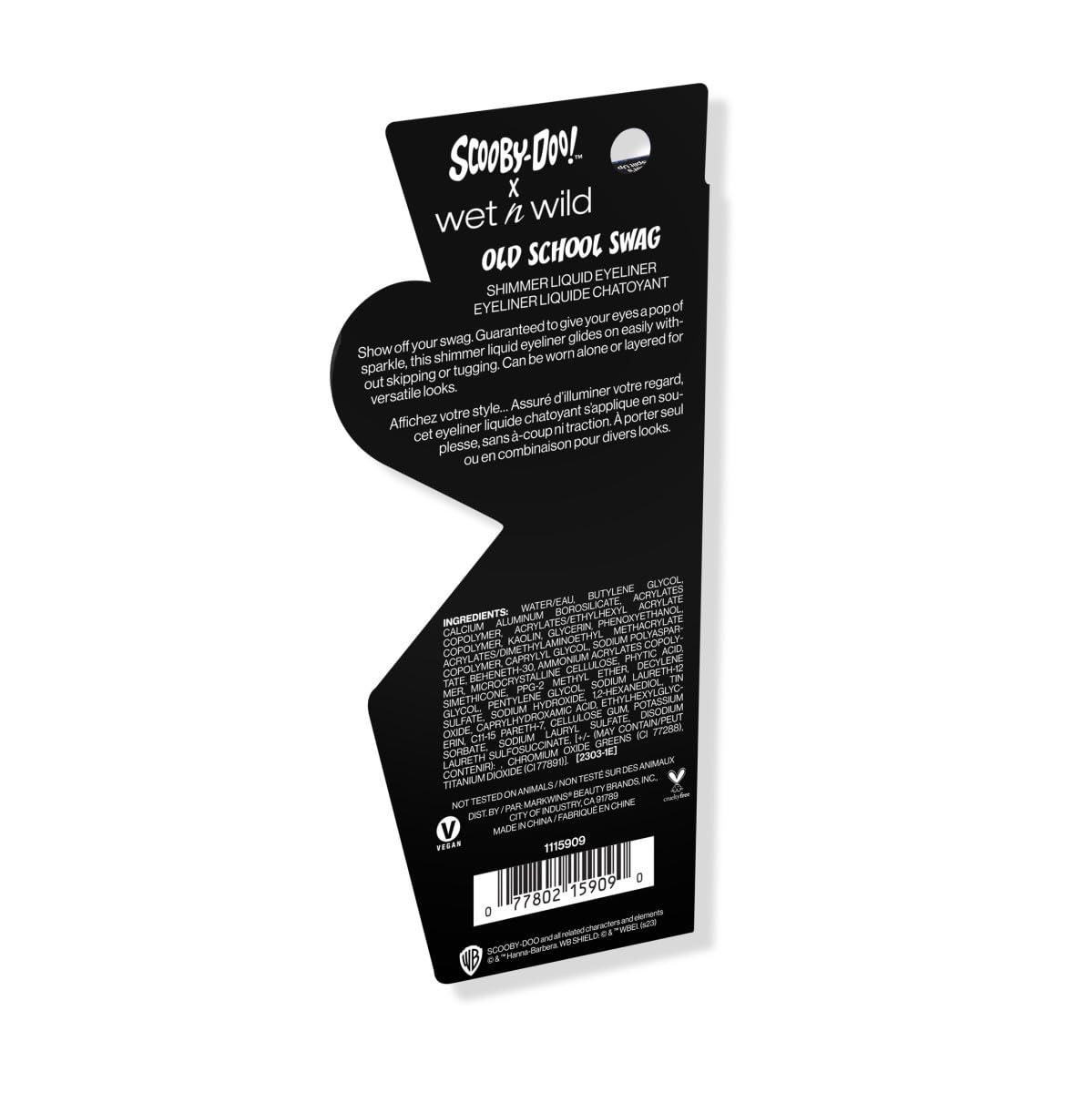 wet n wild Scooby Doo Old School Swag Shimmer Liquid Eyeliner – Glitter-Infused Formula for Bold Eye Looks, Easy Glide Precision Tip, Cruelty-Free & Vegan – Let’s Split Up