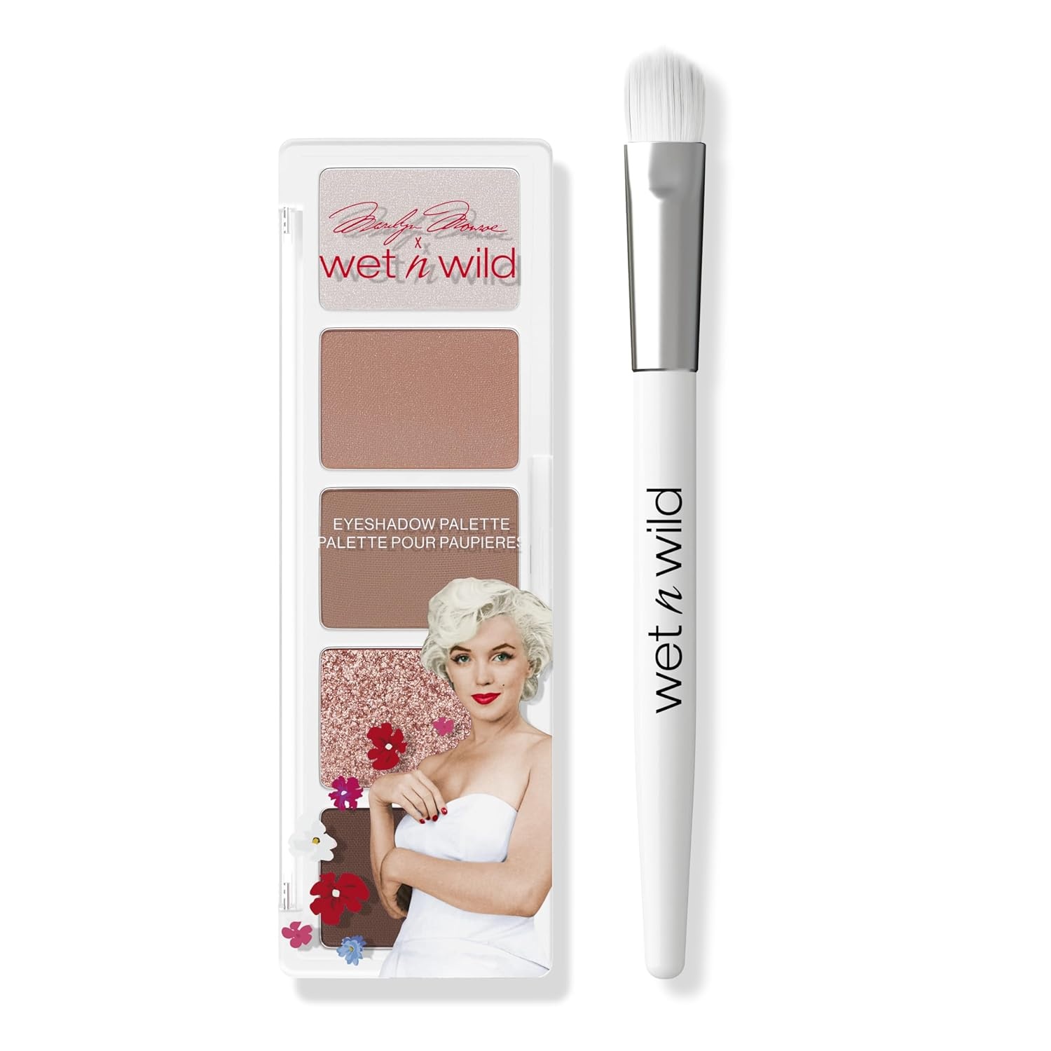 wet n wild Marilyn Monroe Collection Icon Eyeshadow & Brush Set, Buildable & Blendable Multifunctional Seamless Application, Cruelty-Free & Vegan Feathery Soft Bristles