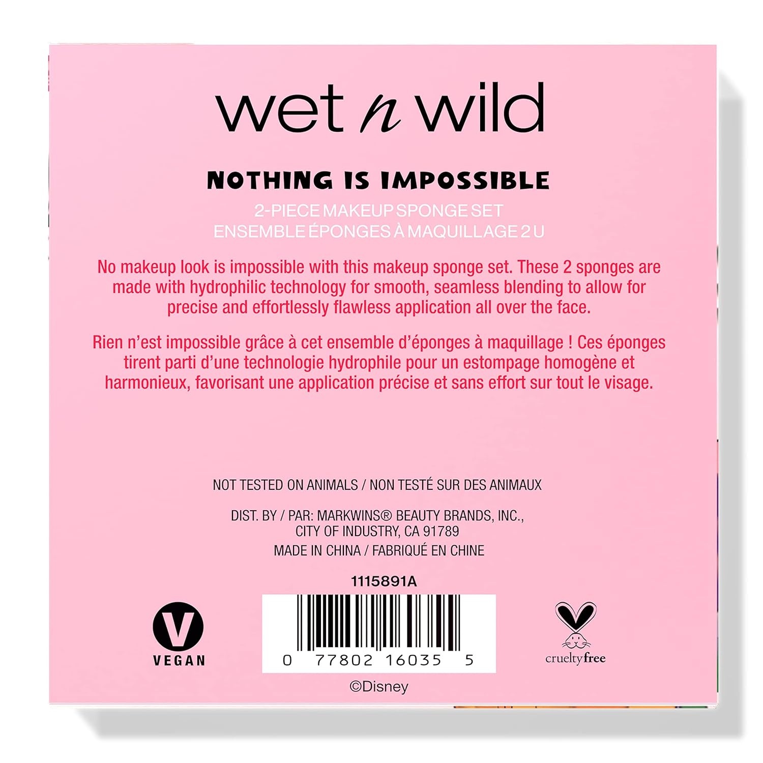wet n wild Nothing Is Impossible 2-Piece Makeup Sponge Set Alice In Wonderland Collection