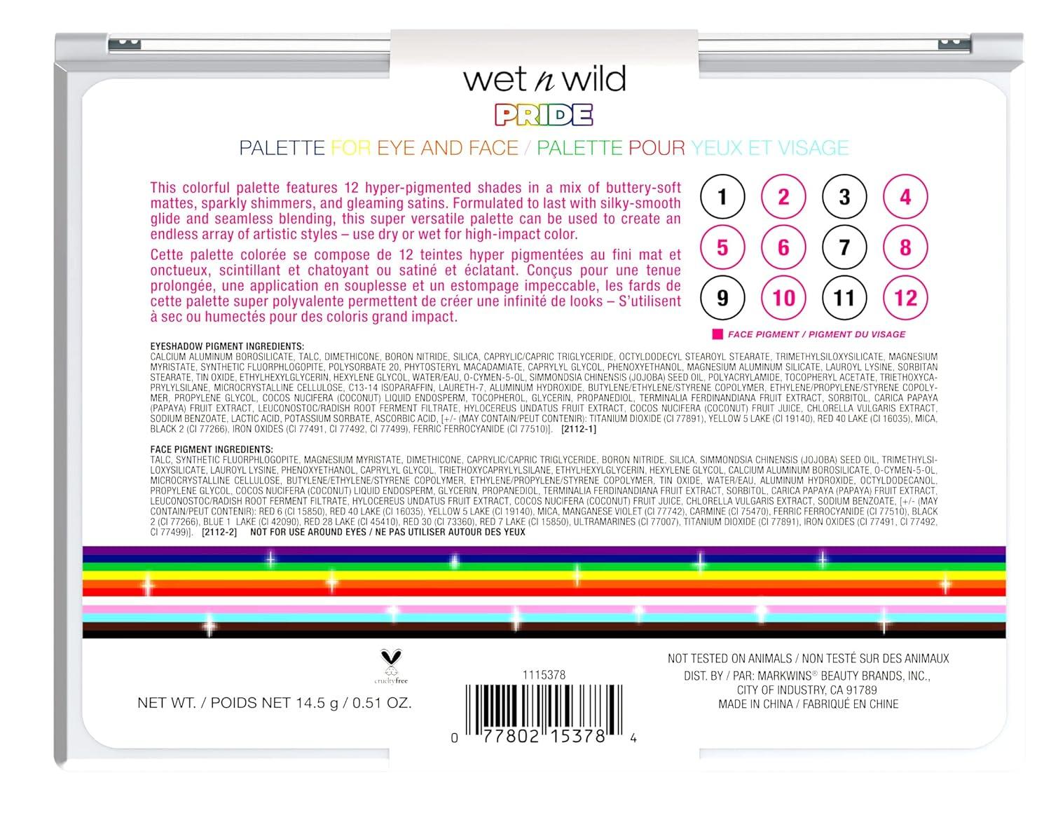 wet n wild Always Naked Palette, Nude Neutral Eye Makeup, Blendable, Warm And Cool Nude Pigments, Matte, Shimmer, Glitter, Creamy Smooth(PRIDE)
