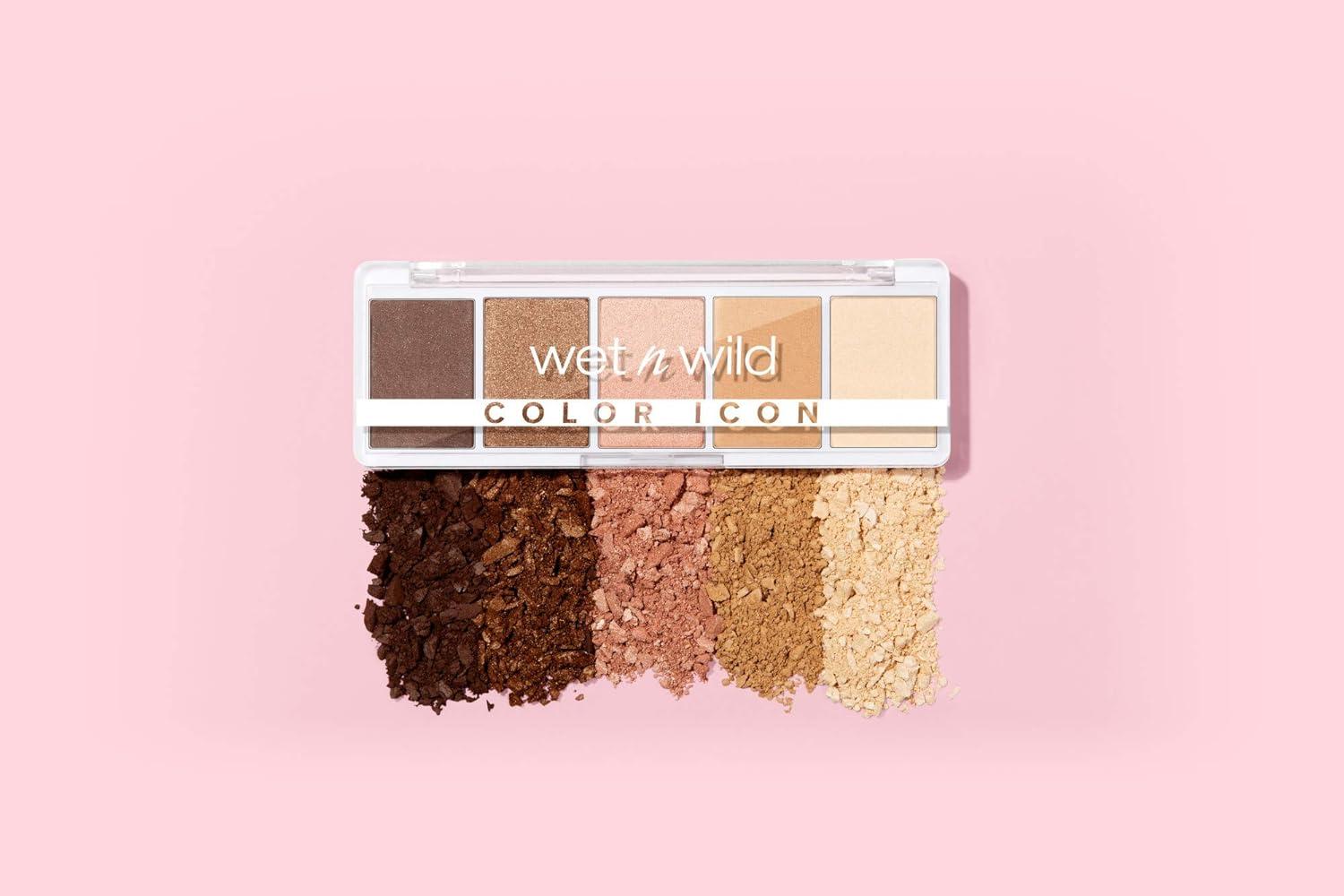 wet n wild Color Icon Eyeshadow Makeup 5 Pan Palette, Matte, Shimmer, Metallic, Long Wearing, Rich Buttery Pigment, Cruelty Free – Walking On Eggshells(1 Count (Pack of 1))