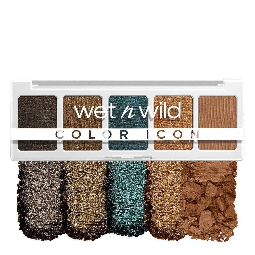 wet n wild Color Icon Eyeshadow Makeup 5 Pan Palette, Matte, Shimmer, Metallic, Long Wearing, Rich Buttery Pigment, Cruelty Free – Full Bloomin'(My Lucky Charm)