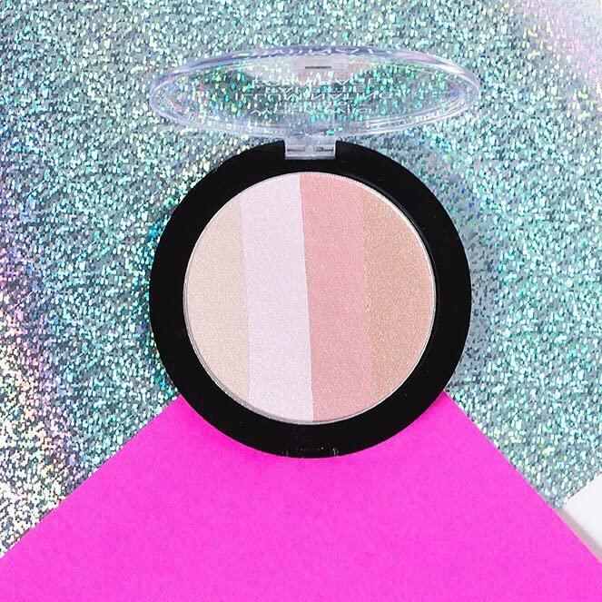 wet n wild MegaGlo Illuminating Blush Makeup Powder Palette, Catwalk Pink, Highlighter Face Make Up(0.41 Ounce (Pack of 1))
