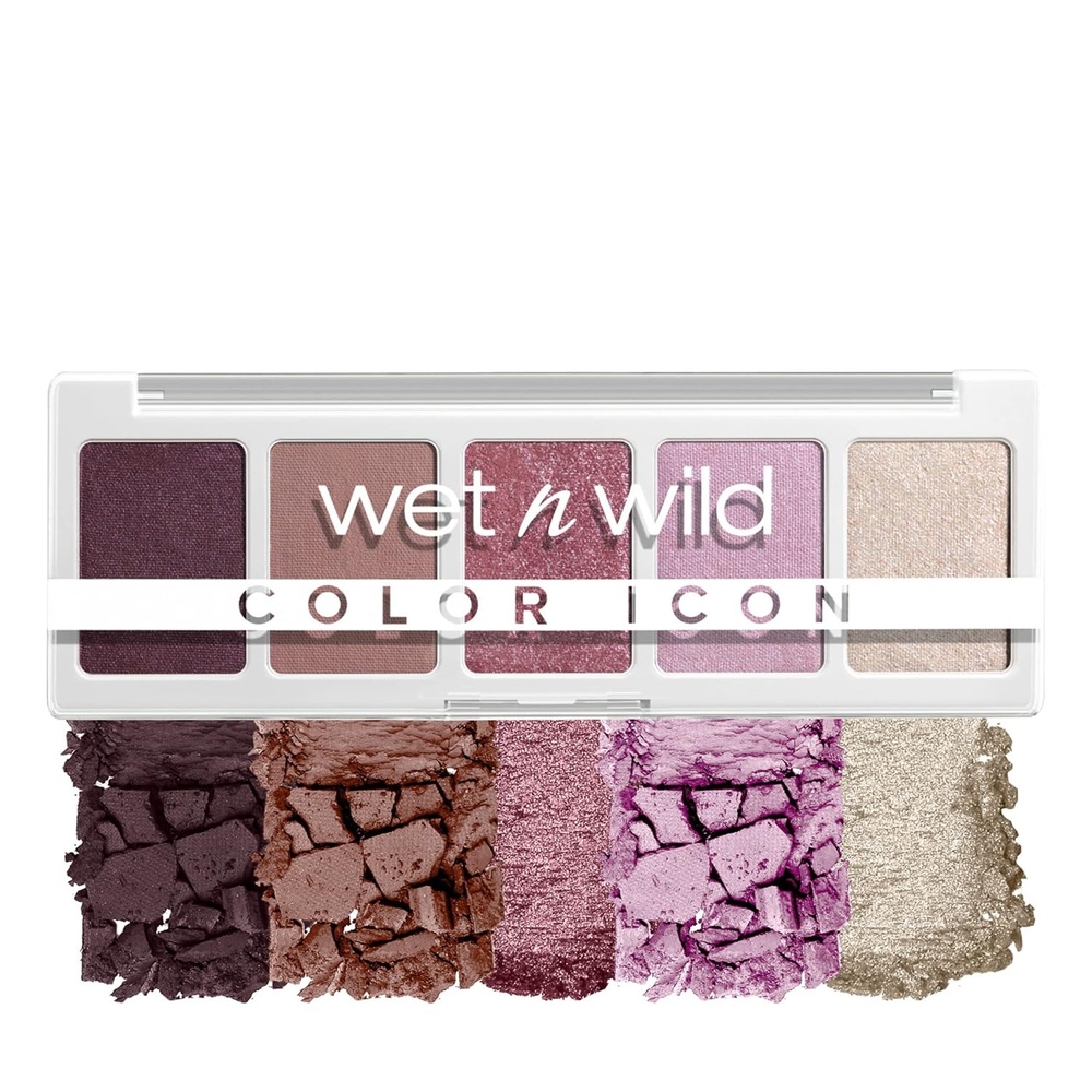 wet n wild Color Icon Eyeshadow Makeup 5 Pan Palette, Matte, Shimmer, Metallic, Long Wearing, Rich Buttery Pigment, Cruelty Free – Full Bloomin'(Petalette)