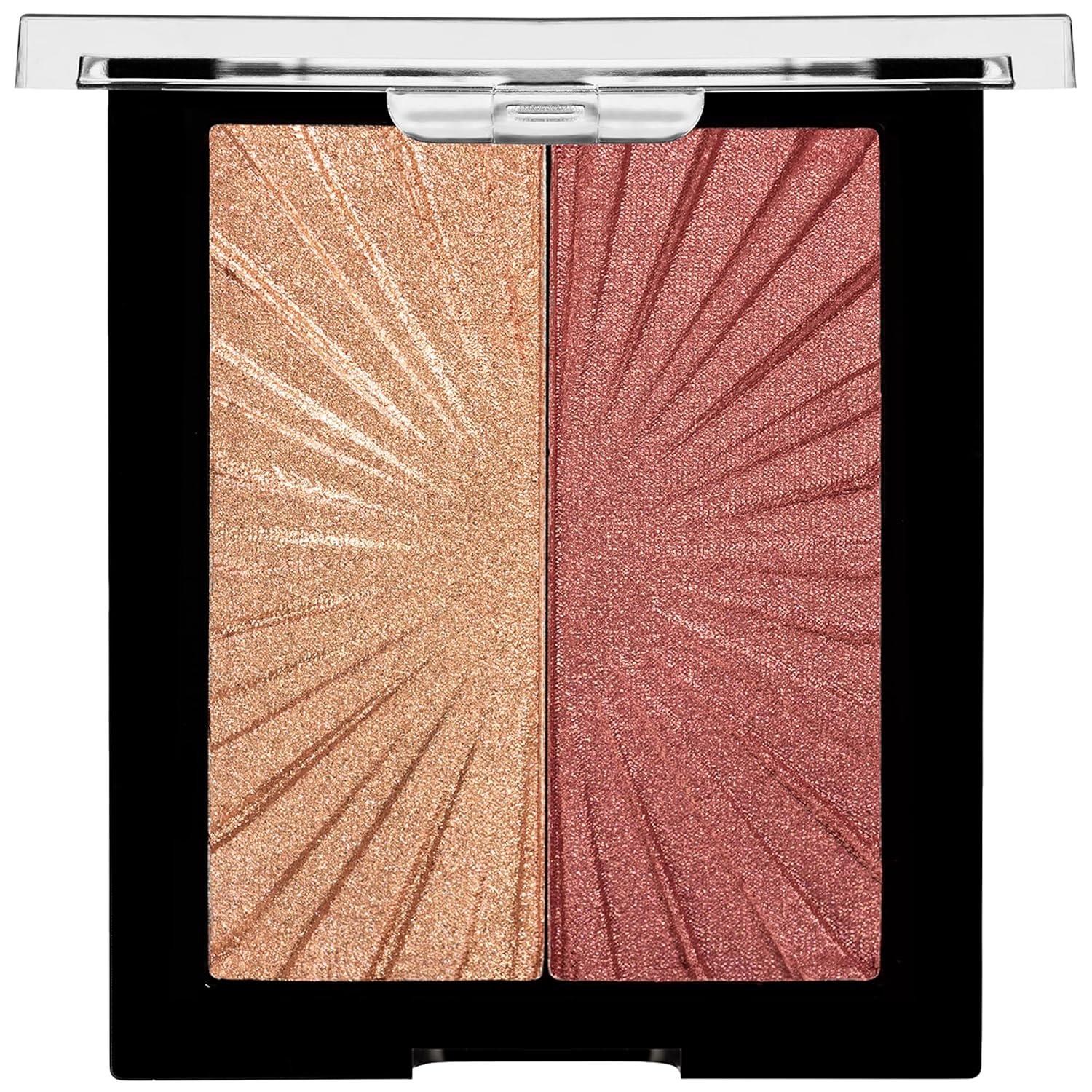 Wet n Wild MegaGlo Blushlighter, Blendable Blush & Highlighter Set, Shimmery Metallic Finish, Highlight Bling(3- Flash Me)