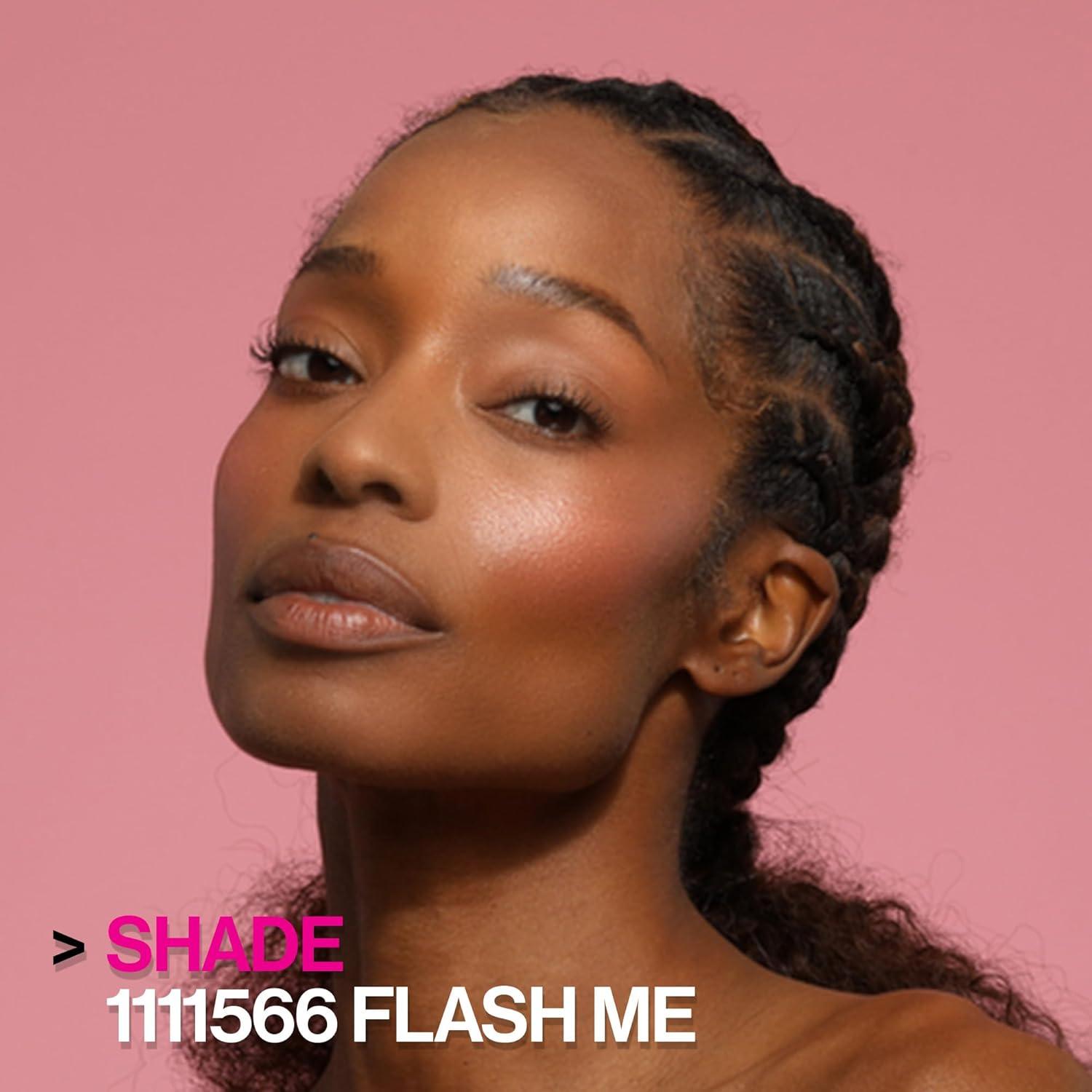 Wet n Wild MegaGlo Blushlighter, Blendable Blush & Highlighter Set, Shimmery Metallic Finish, Highlight Bling(3- Flash Me)