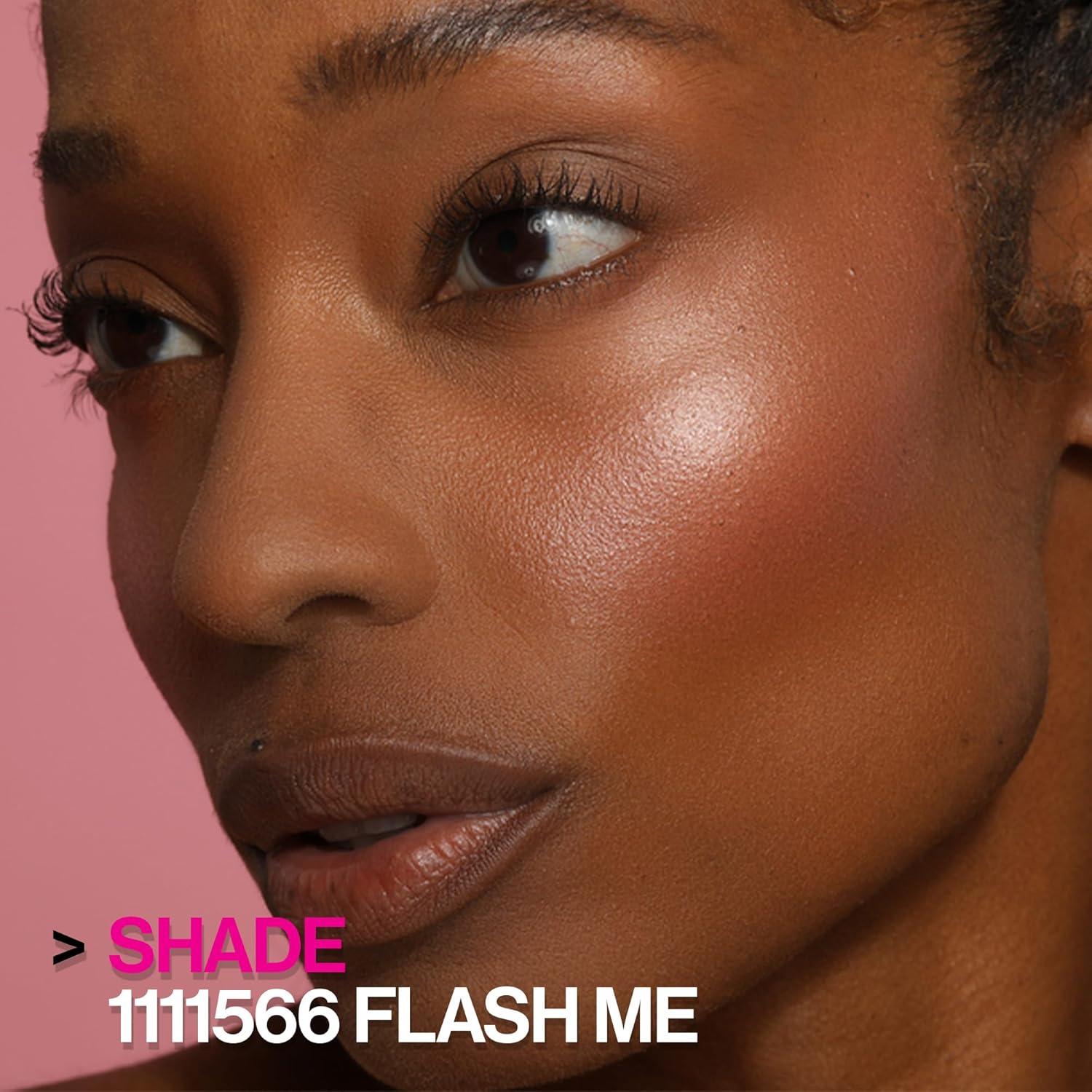 Wet n Wild MegaGlo Blushlighter, Blendable Blush & Highlighter Set, Shimmery Metallic Finish, Highlight Bling(3- Flash Me)