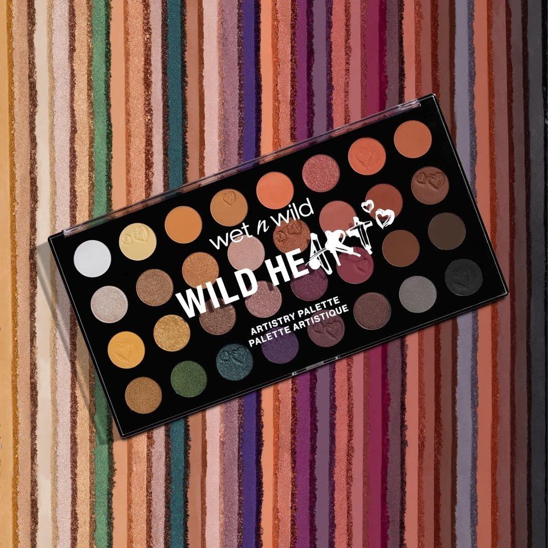 wet n wild Artistry Eyeshadow Makeup 32 Pan Palette, Highly-Pigmented Matte, Shimmer, Metallic Finishes, Long Lasting Builadble & Blendable Formula Cruelty Free & Vegan – Wild Heart