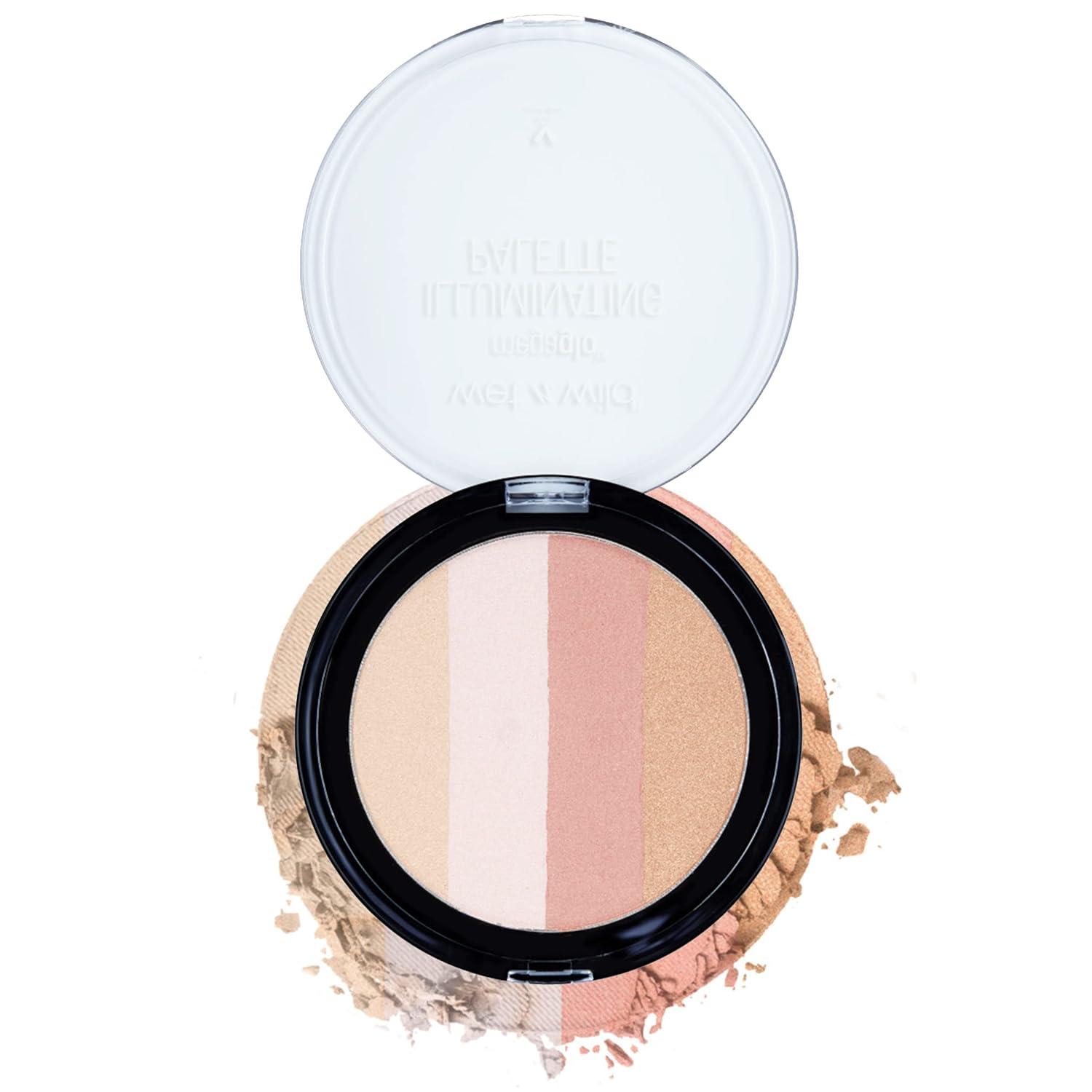 wet n wild MegaGlo Illuminating Blush Makeup Powder Palette, Catwalk Pink, Highlighter Face Make Up(0.41 Ounce (Pack of 2))