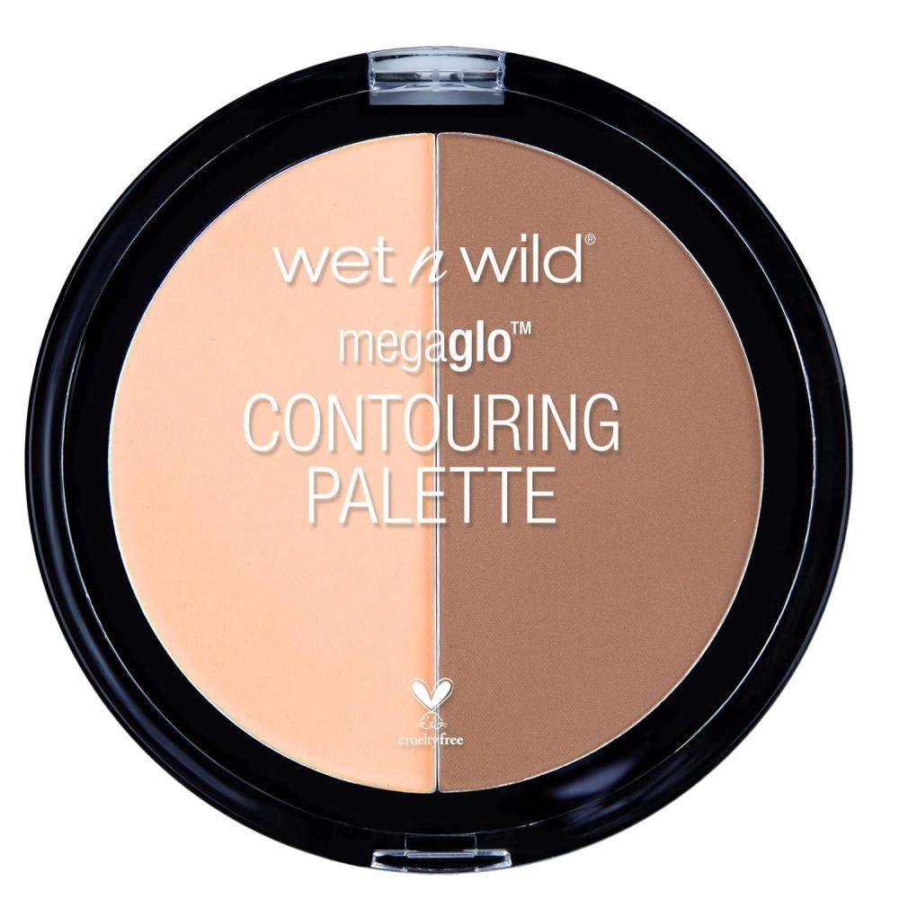 wet n wild MegaGlo Contour Palette, Dulce De Leche | Contouring Powder Face Kit | Flawlessly Sculpted Face(Dulce De Leche)