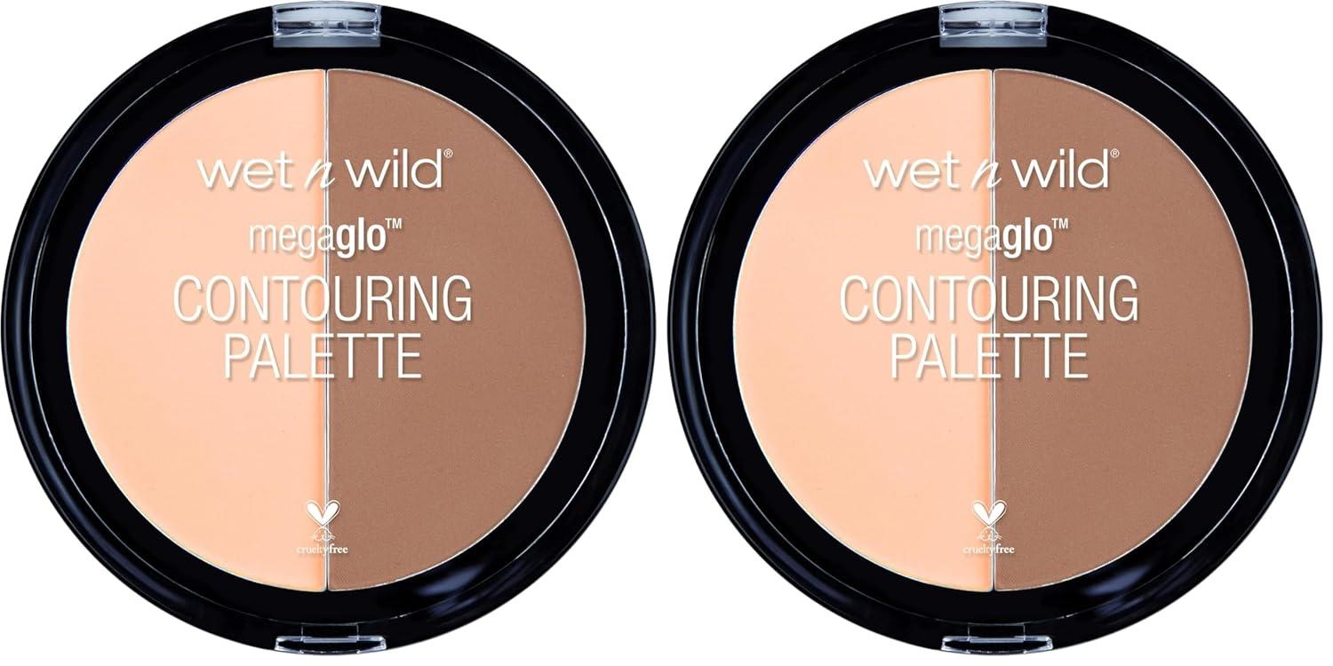 wet n wild MegaGlo Contour Palette, Dulce De Leche | Contouring Powder Face Kit | Flawlessly Sculpted Face(Dulce De Leche)