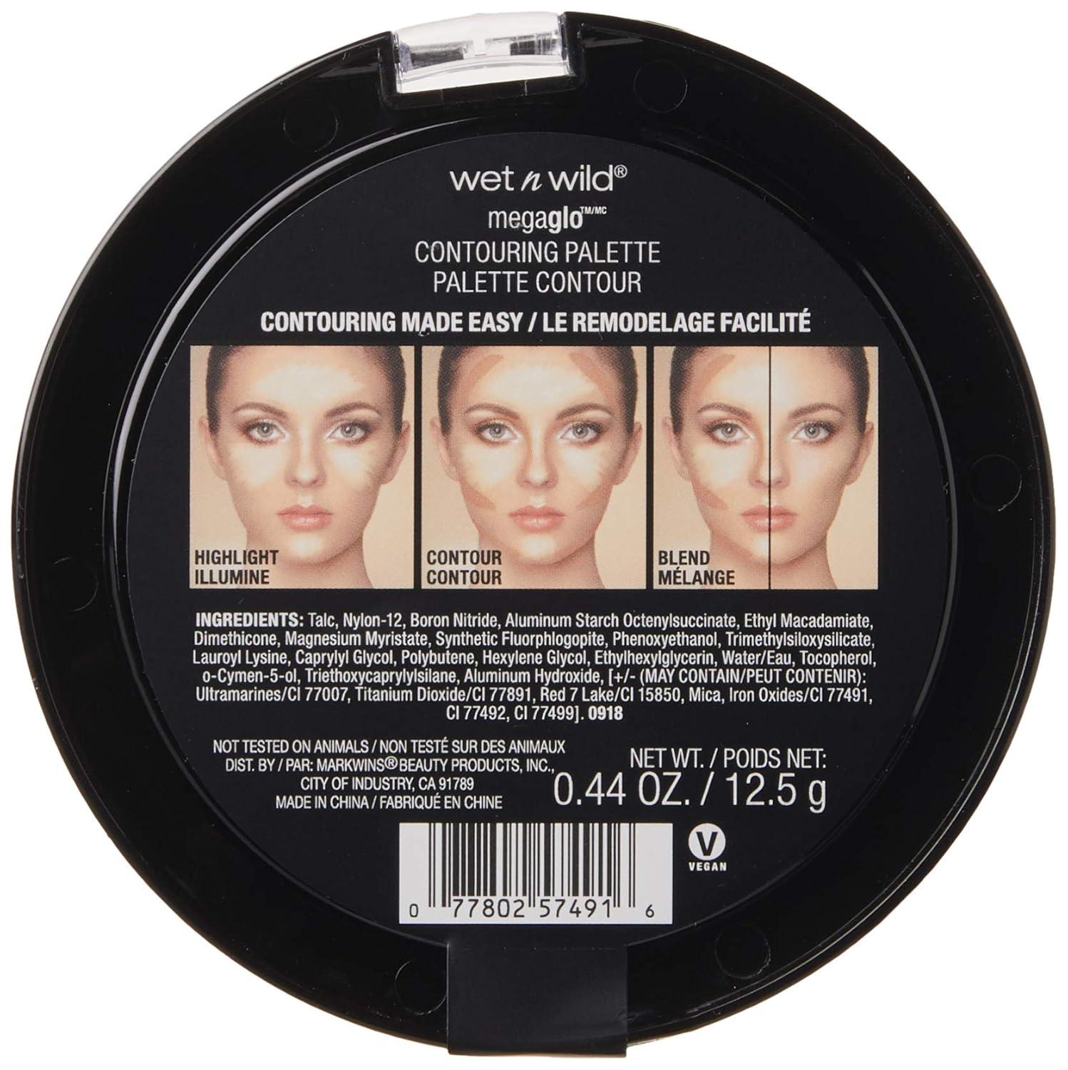 wet n wild MegaGlo Contour Palette, Dulce De Leche | Contouring Powder Face Kit | Flawlessly Sculpted Face(Dulce De Leche)