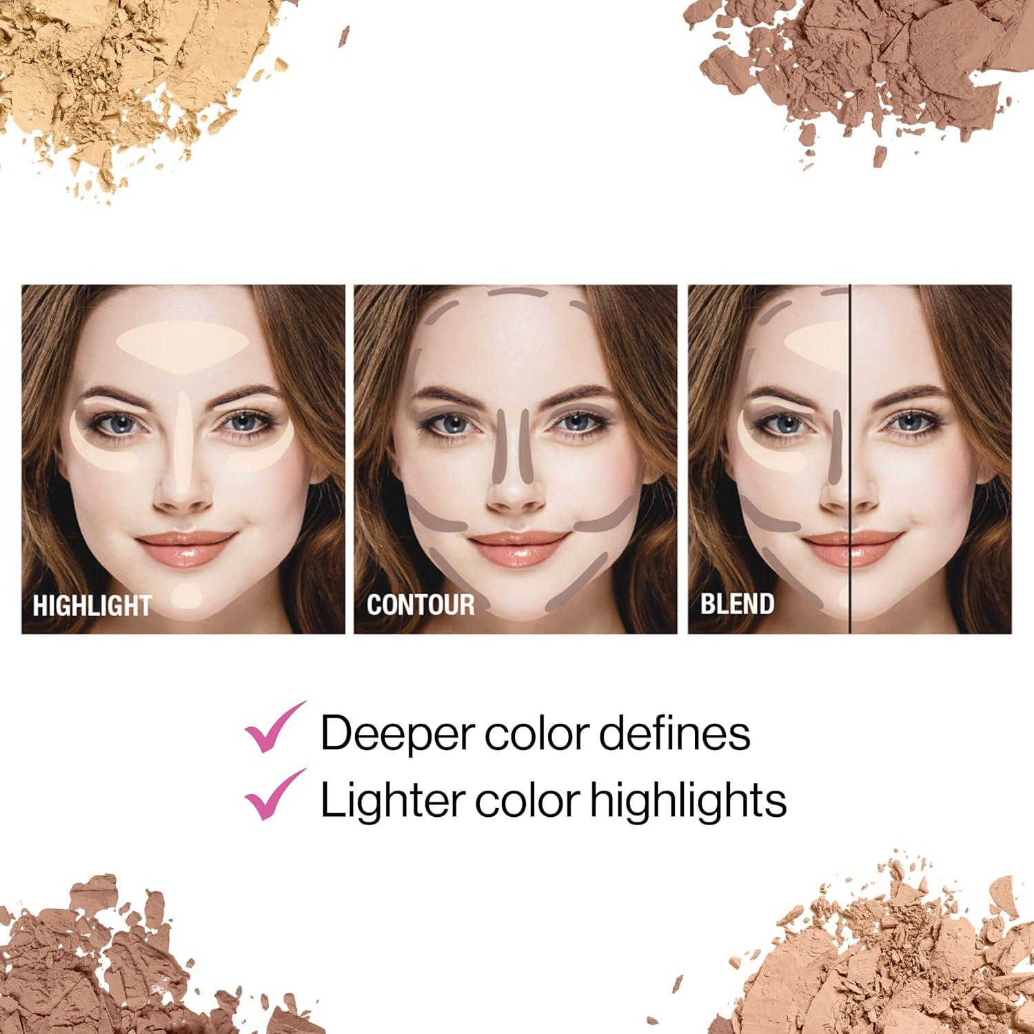 wet n wild MegaGlo Contour Palette, Dulce De Leche | Contouring Powder Face Kit | Flawlessly Sculpted Face(Dulce De Leche)