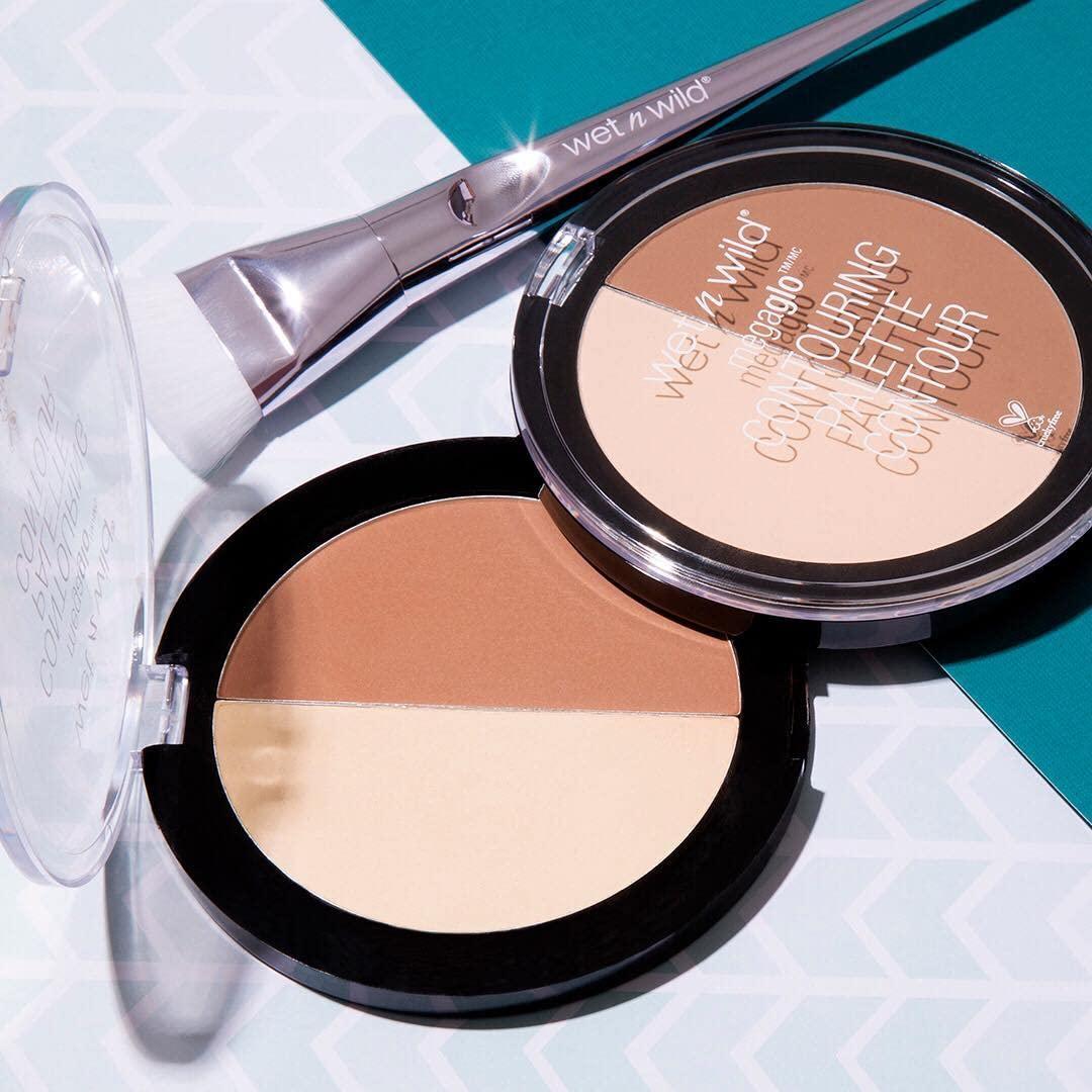 wet n wild MegaGlo Contour Palette, Dulce De Leche | Contouring Powder Face Kit | Flawlessly Sculpted Face(Dulce De Leche)
