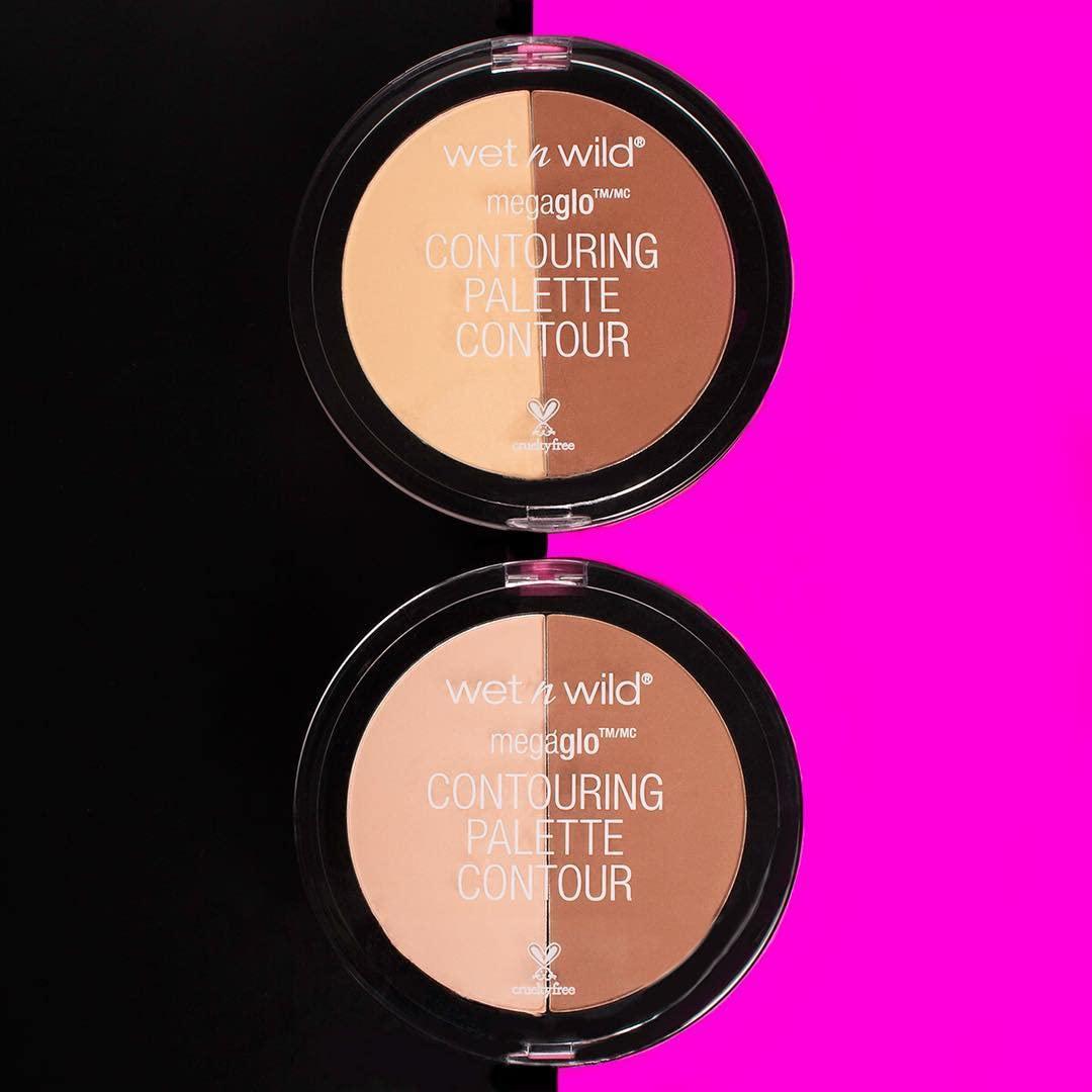 wet n wild MegaGlo Contour Palette, Dulce De Leche | Contouring Powder Face Kit | Flawlessly Sculpted Face(Dulce De Leche)