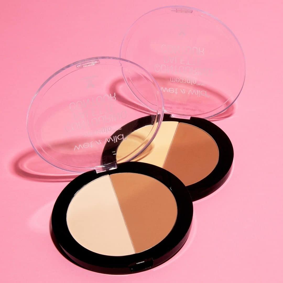 wet n wild MegaGlo Contour Palette, Dulce De Leche | Contouring Powder Face Kit | Flawlessly Sculpted Face(Dulce De Leche)