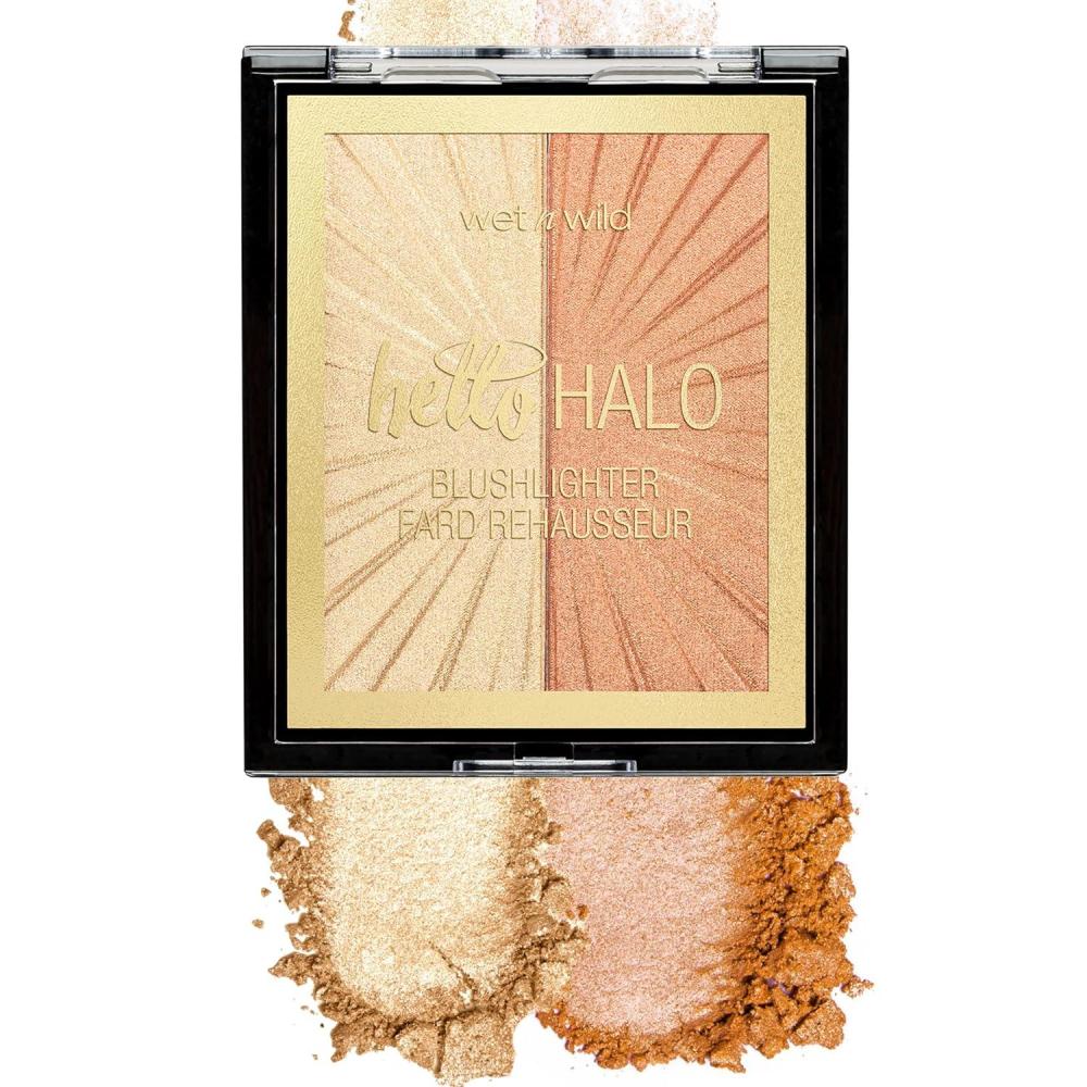 Wet n Wild MegaGlo Blushlighter, Blendable Blush & Highlighter Set, Shimmery Metallic Finish, Highlight Bling(1- I Met Someone)
