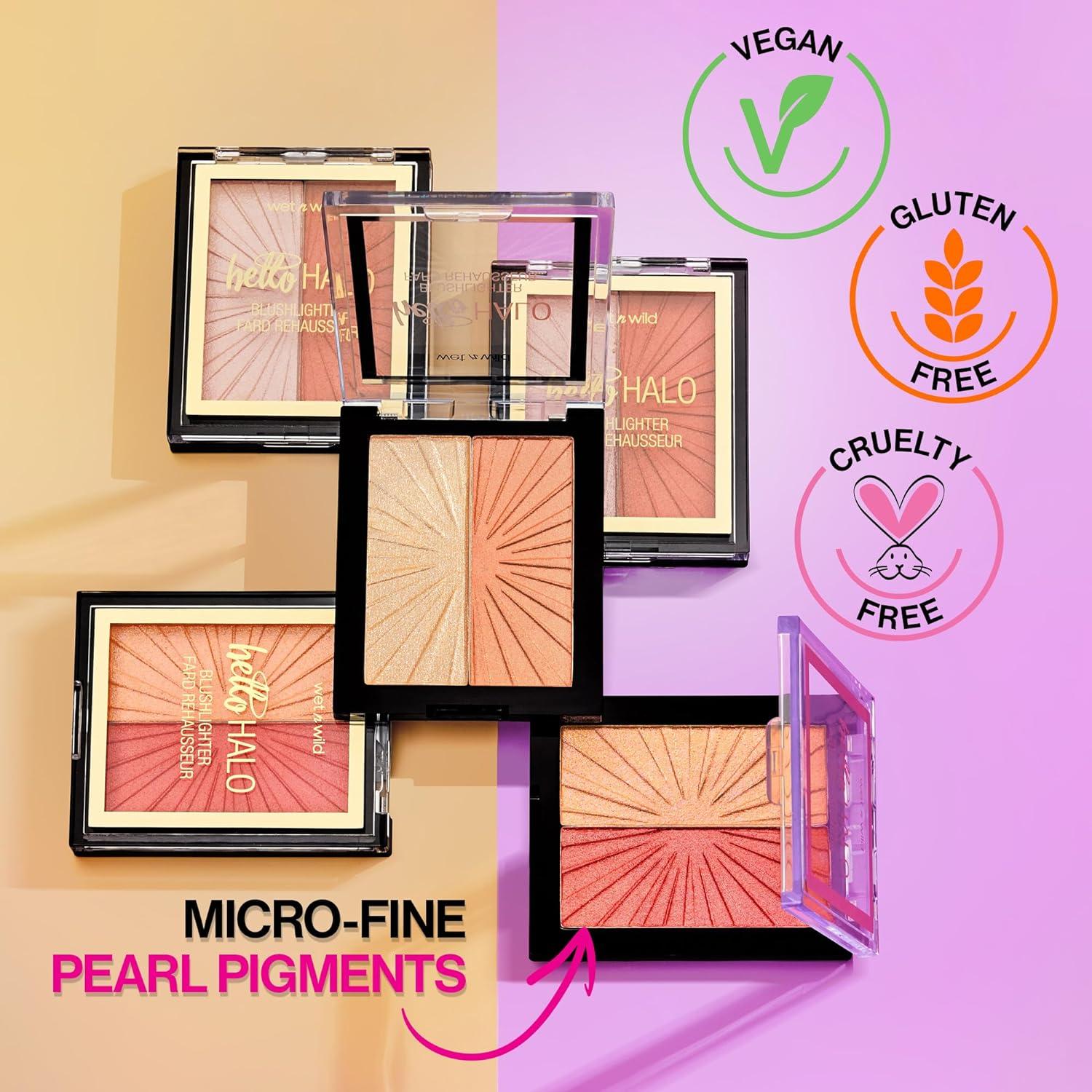 Wet n Wild MegaGlo Blushlighter, Blendable Blush & Highlighter Set, Shimmery Metallic Finish, Highlight Bling(1- I Met Someone)