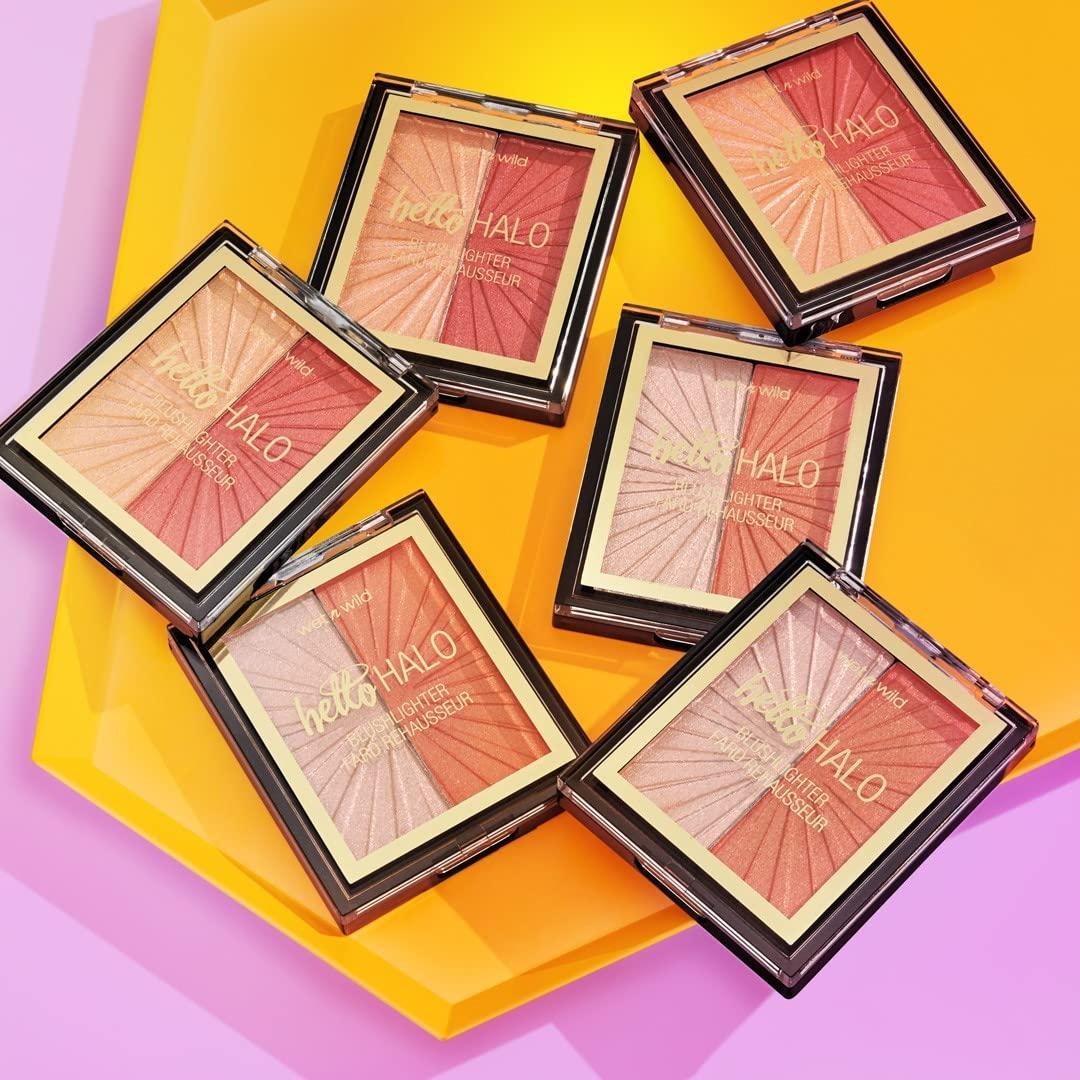 Wet n Wild MegaGlo Blushlighter, Blendable Blush & Highlighter Set, Shimmery Metallic Finish, Highlight Bling(1- I Met Someone)