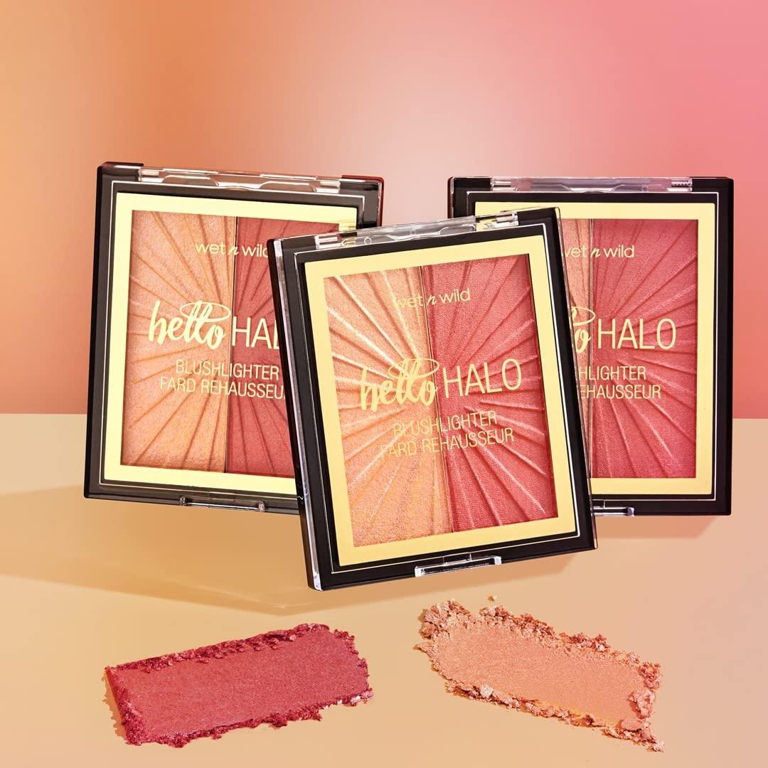 Wet n Wild MegaGlo Blushlighter, Blendable Blush & Highlighter Set, Shimmery Metallic Finish, Highlight Bling(1- I Met Someone)