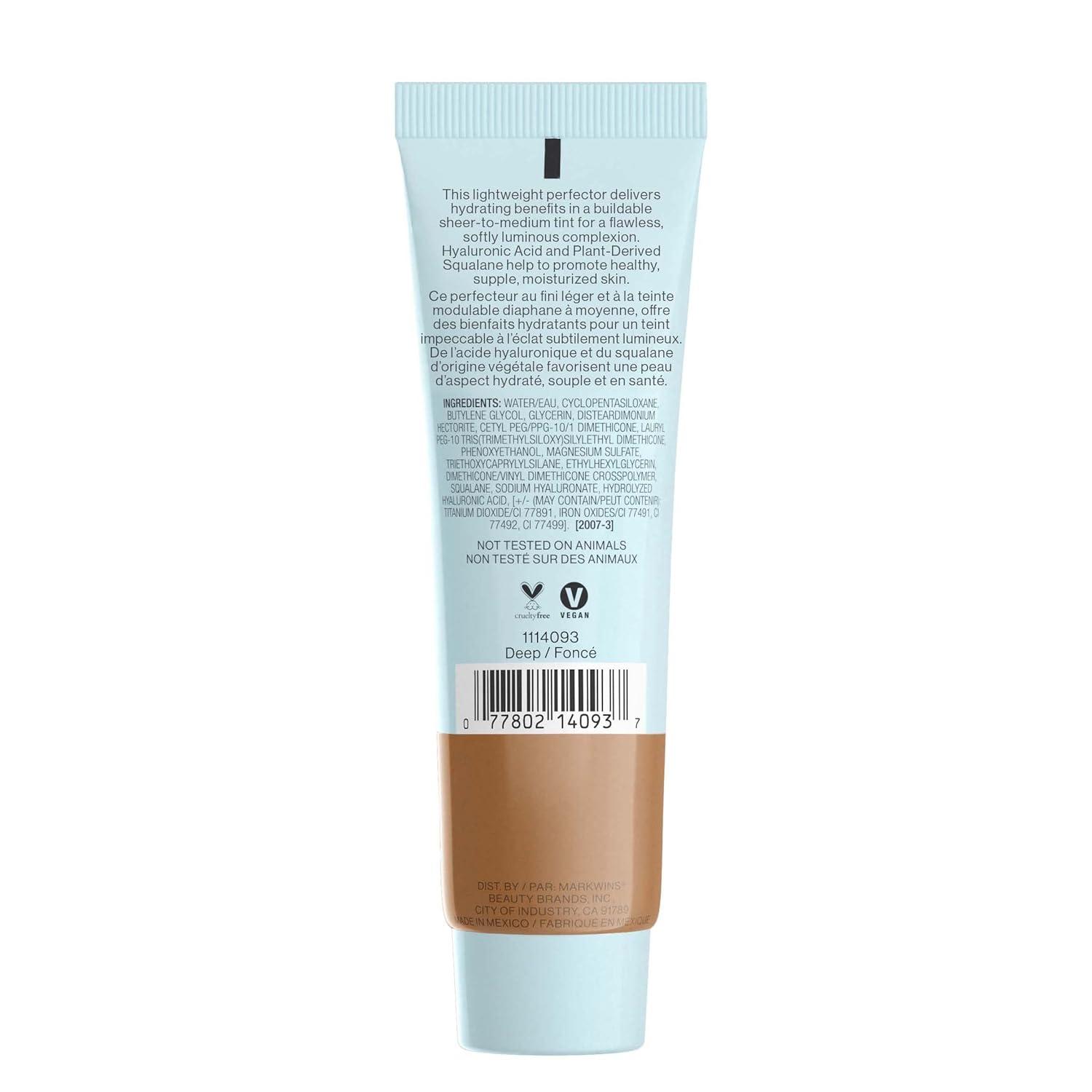wet n wild Bare Focus Tinted Hydrator Tinted Skin Veil, Lightweight Buildable Coverage with Hyaluronic Acid & Vegan Squalane, Sheer-to-Medium Coverage, Semi-Matte Finish, Cruelty-Free – Light Medium(Deep)