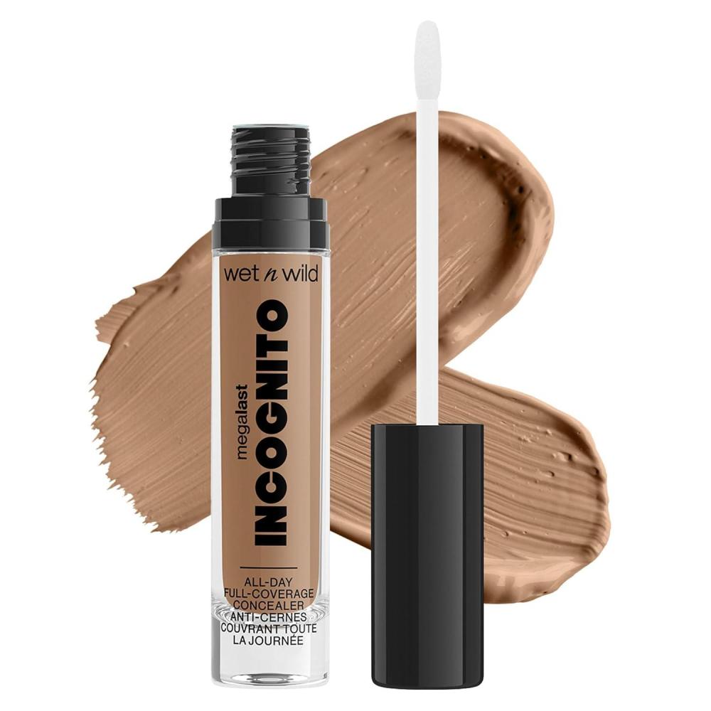 Matte Concealer By Wet n Wild Mega Last Incognito All-Day Full Coverage Liquid Matte Concealer, Light Medium, 0.18 Ounce(Medium Tan)