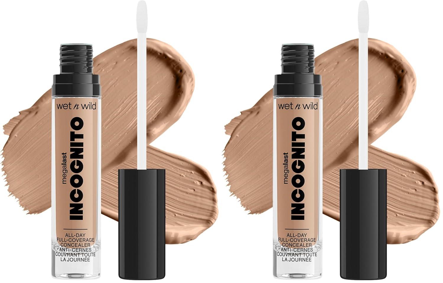 Matte Concealer By Wet n Wild Mega Last Incognito All-Day Full Coverage Liquid Matte Concealer, Light Medium, 0.18 Ounce(Medium Golden)