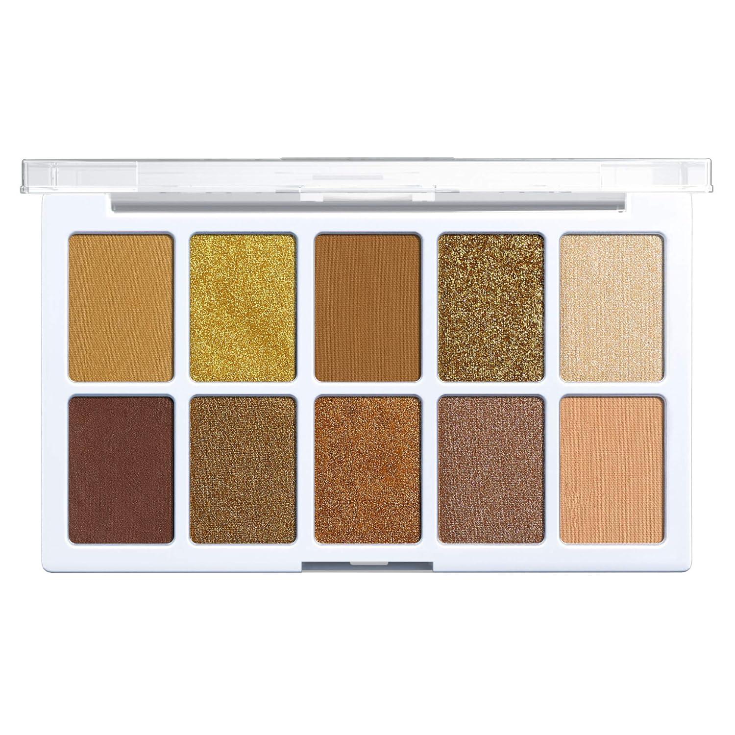 wet n wild Color Icon 10-Pan Eyeshadow Makeup Palette, Yellow Call Me Sunshine, Long Lasting, Shimmer, Metallic, Glittery, Matte, Rich Smooth Pigment, Cruelty Free