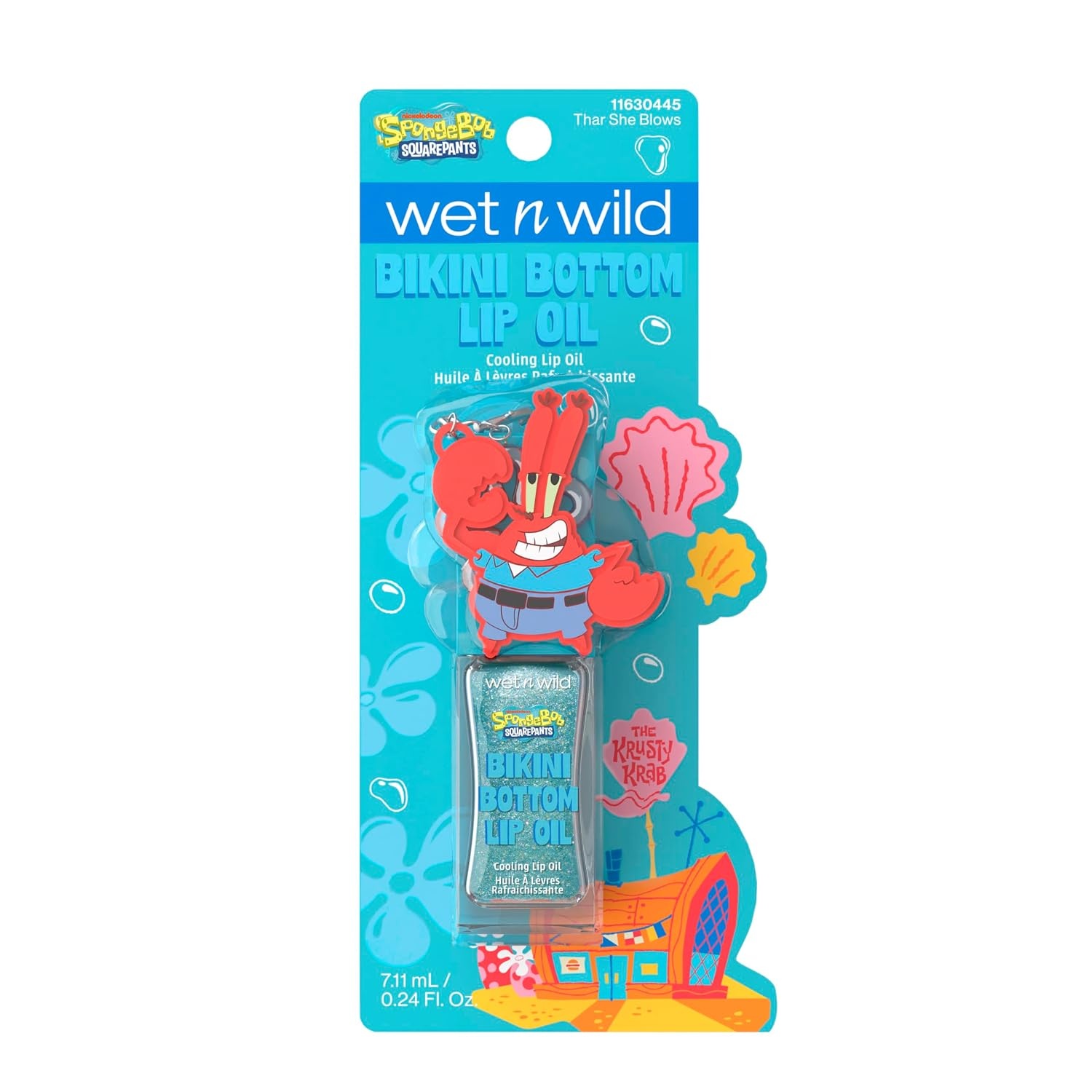 wet n wild Spongebob Bikini Bottom Cooling Lip Oil – Thar She Blows(1 Count (Pack of 2))