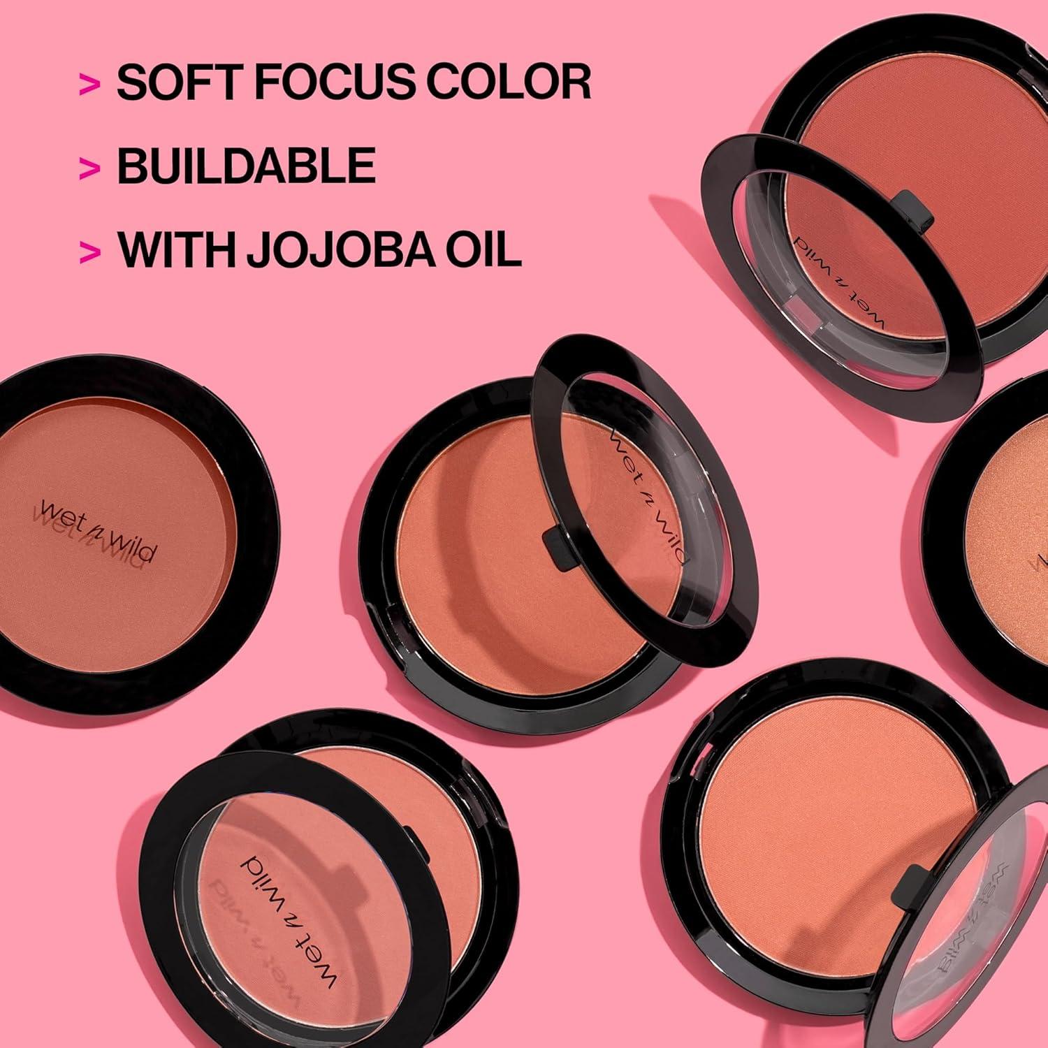wet n wild Color Icon Blush, Effortless Matte Natural Sheer Glow & Seamless Blend, Luxuriously Infused Smooth Jojoba Oil, Cruelty-Free & Vegan – Pinch Me Pink