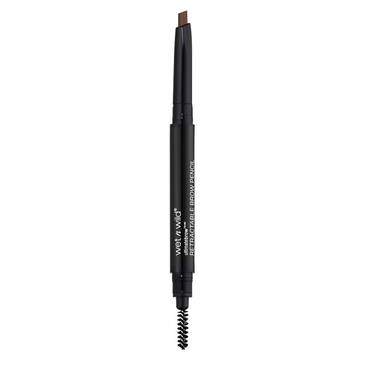wet n wild Ultimate Eyebrow Retractable Definer Pencil, Medium Brown, Dual-Sided Brow Brush, Fine Tip, Shapes, Defines, Fills Brow Makeup(Medium Brown)