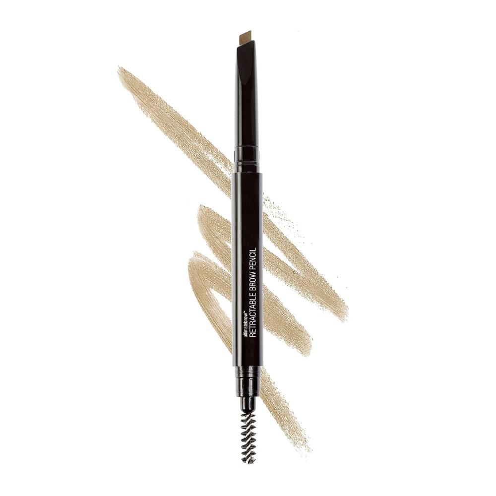 wet n wild Ultimate Eyebrow Retractable Definer Pencil, Medium Brown, Dual-Sided Brow Brush, Fine Tip, Shapes, Defines, Fills Brow Makeup(Taupe)