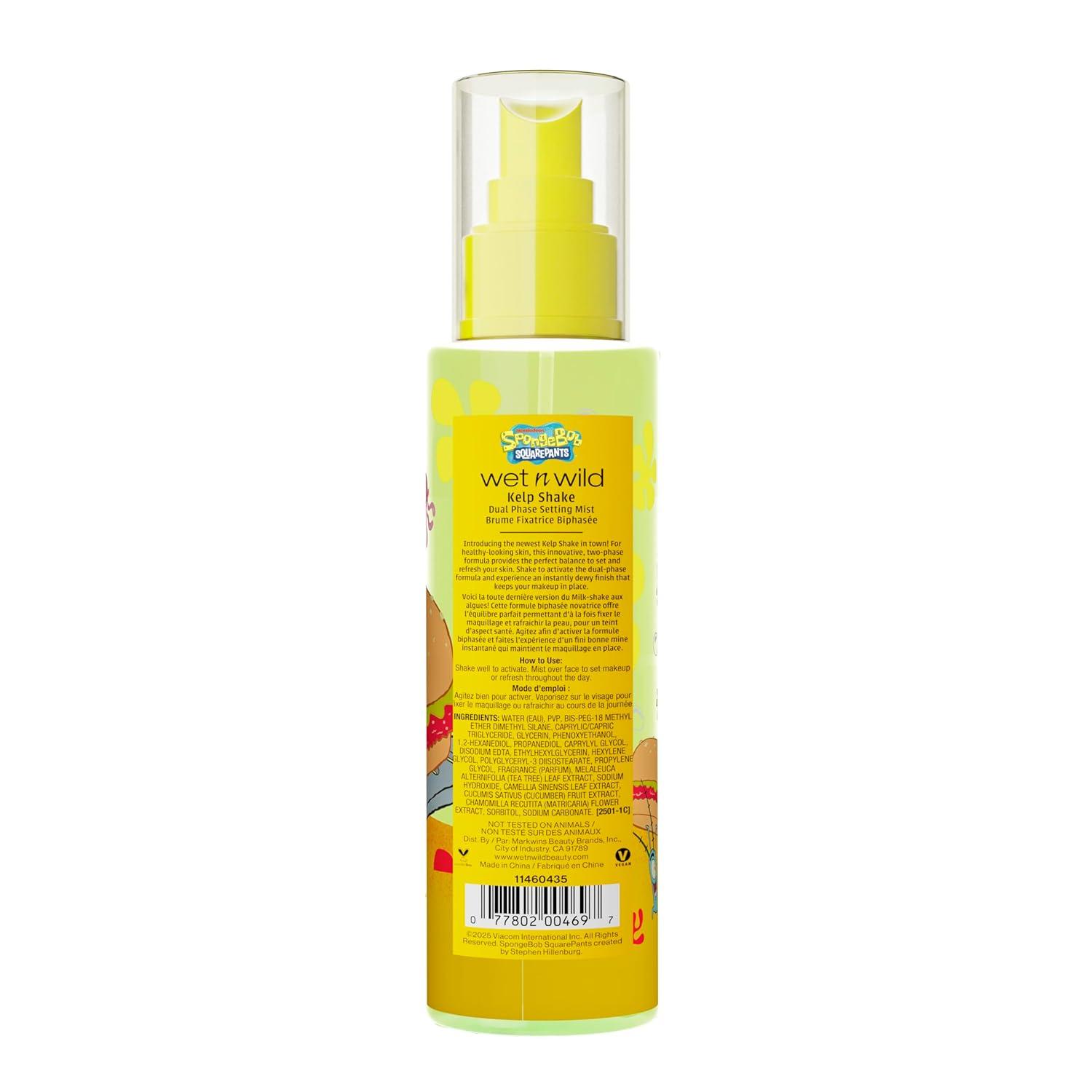 wet n wild Spongebob Dual Phase Setting Mist – Kelp Shake