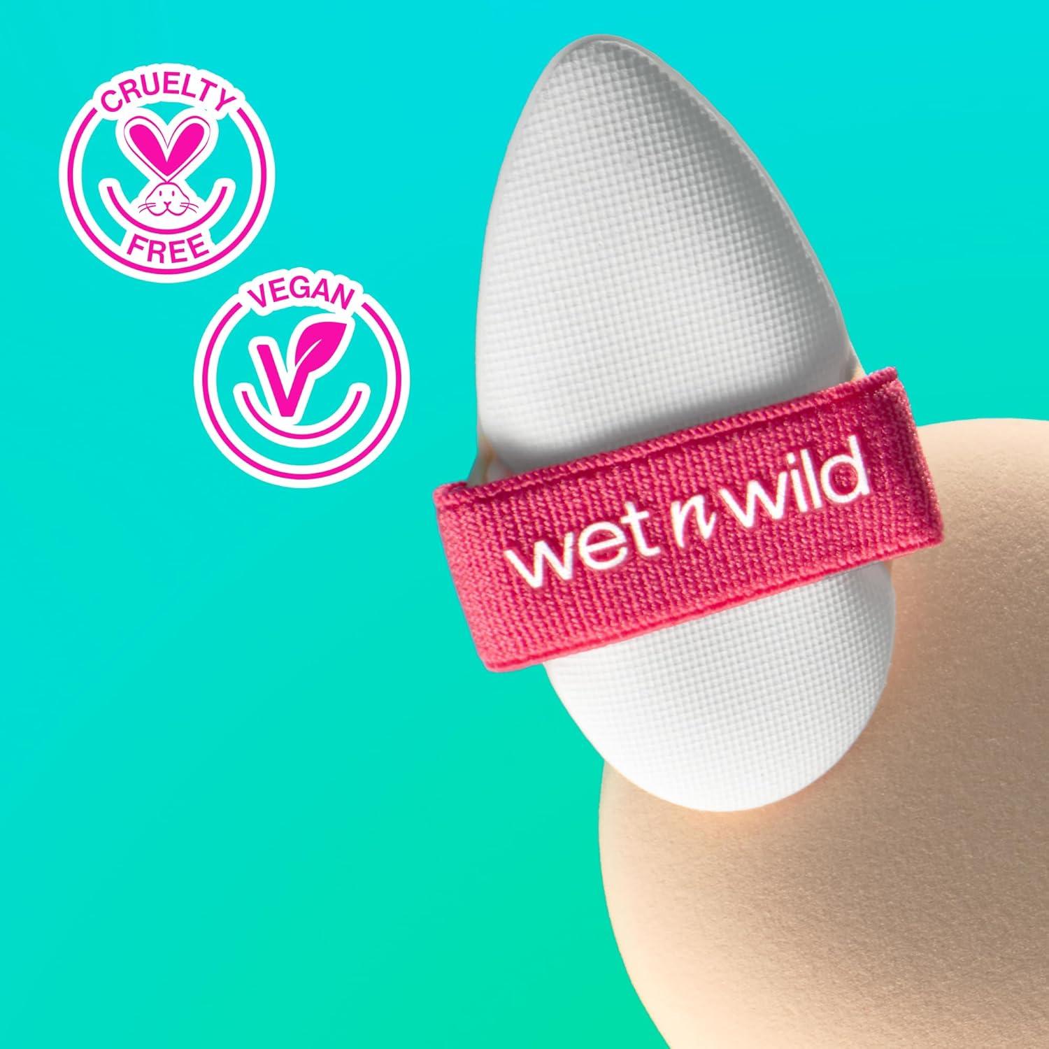 wet n wild Triple Feature 3-Piece Cushion Sponge Set, Ultra-Soft Versatile Makeup Blenders for Liquid & Powder, Seamless Streak-Free Application, Hands-Free Grip with Stretchy Ribbon, Cruelty-Free