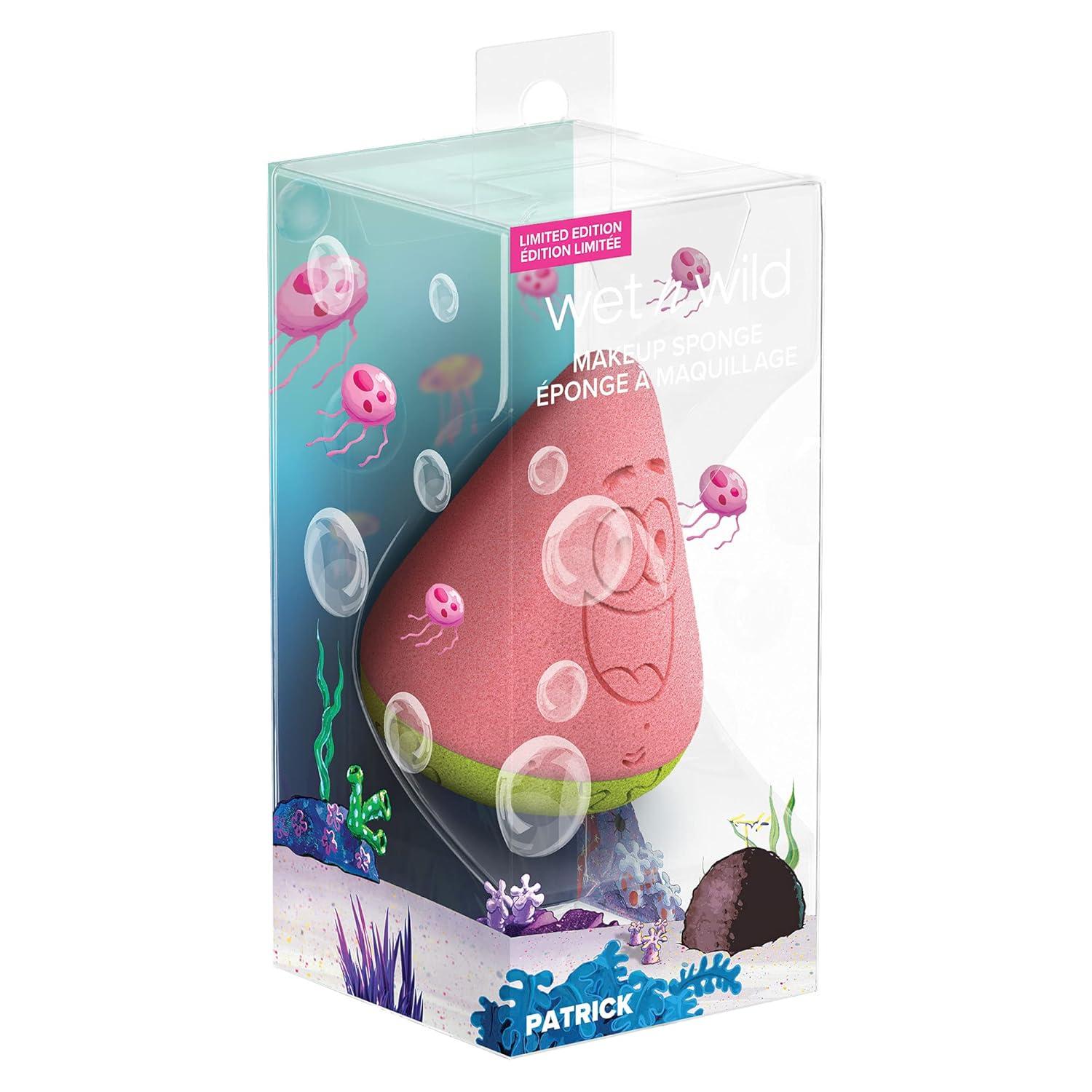 wet n wild SpongeBob Squarepants Collection Makeup Sponge, Teardrop Beauty Blender with Precision Tip – Hydrophilic, Streak-Free & Cruelty-Free – Patrick Star