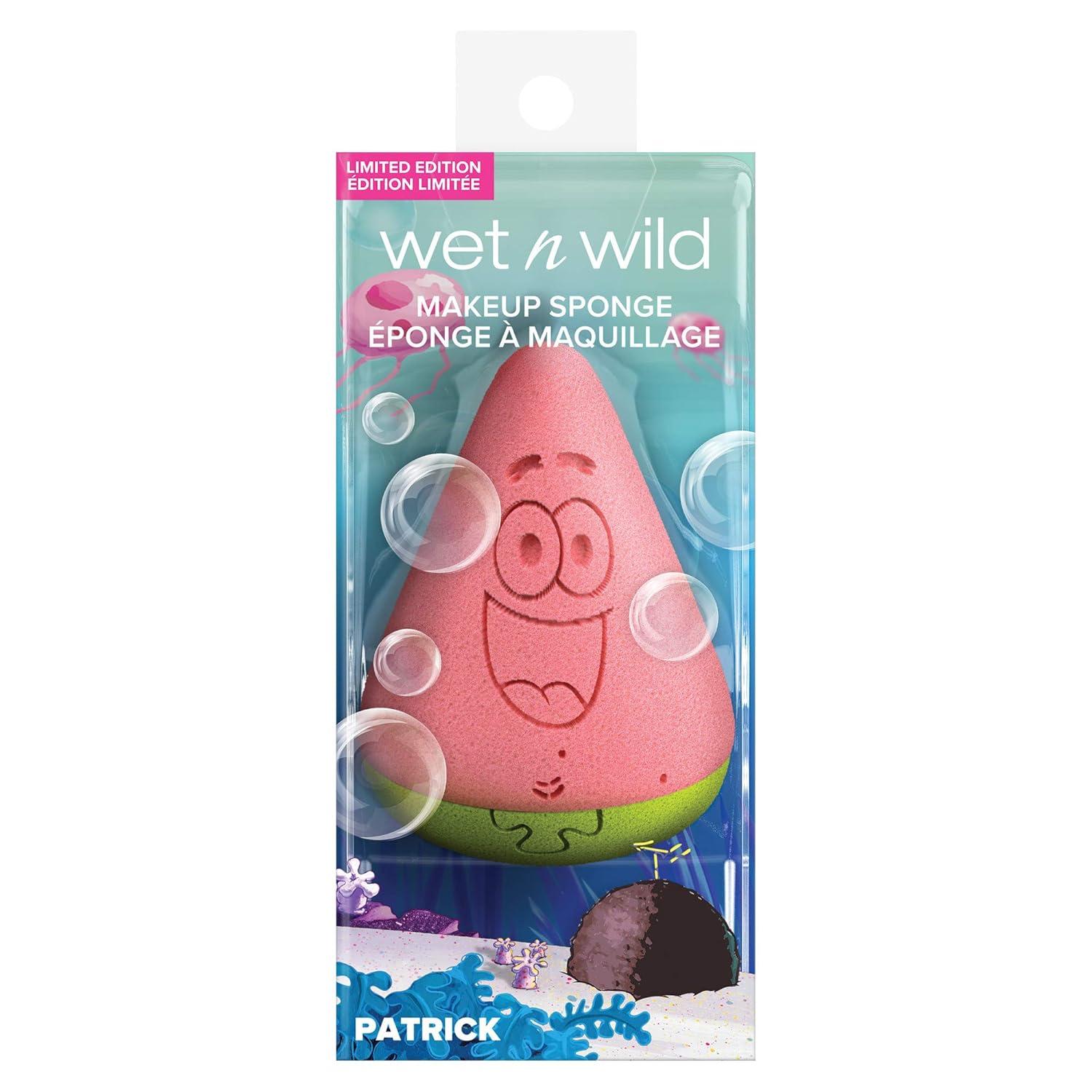 wet n wild SpongeBob Squarepants Collection Makeup Sponge, Teardrop Beauty Blender with Precision Tip – Hydrophilic, Streak-Free & Cruelty-Free – Patrick Star