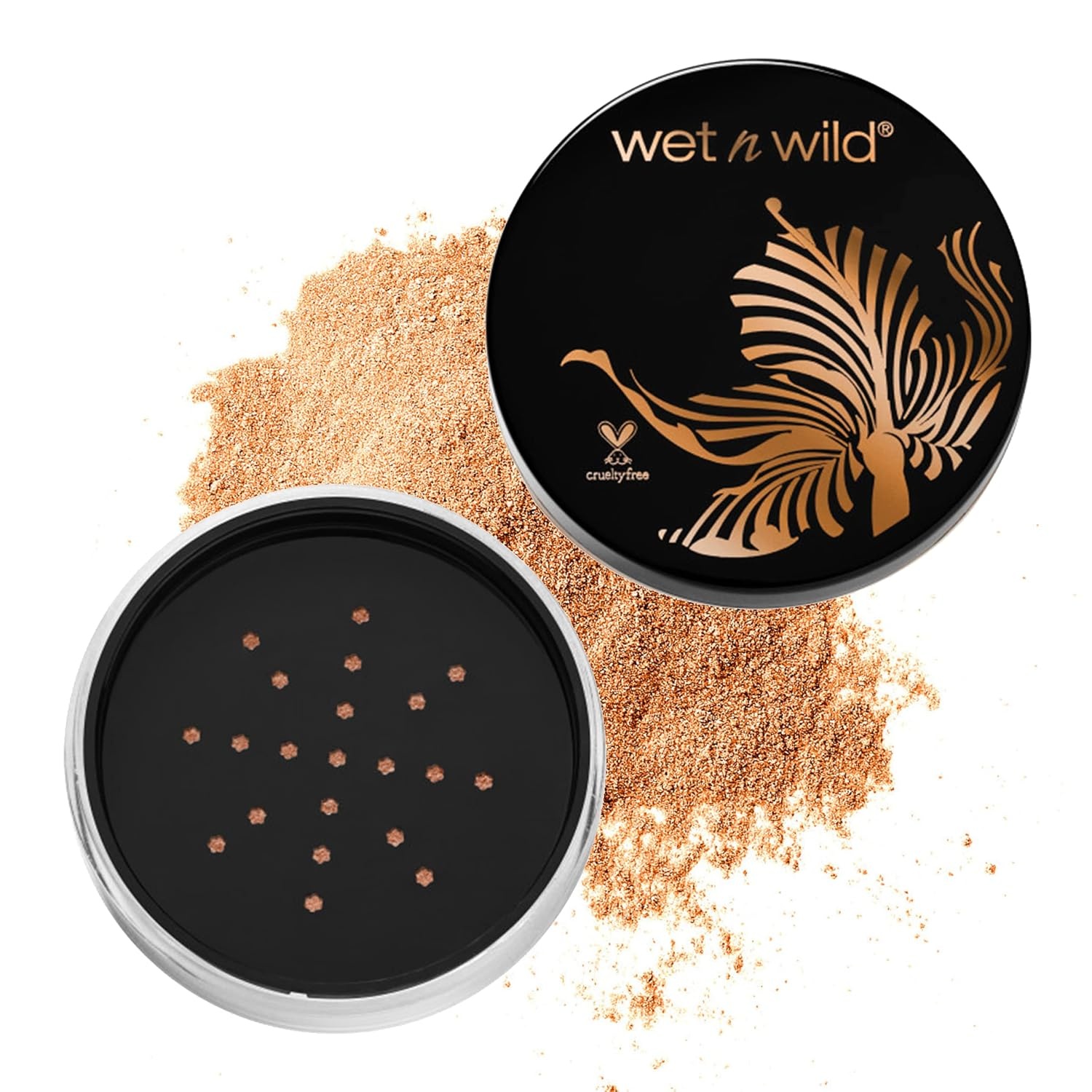 wet n wild MegaGlo Loose Highlighting Powder Makeup, I’m So Lit, Rose Gold | Vegan | Cruelty-free(1- Hustle & Glow)