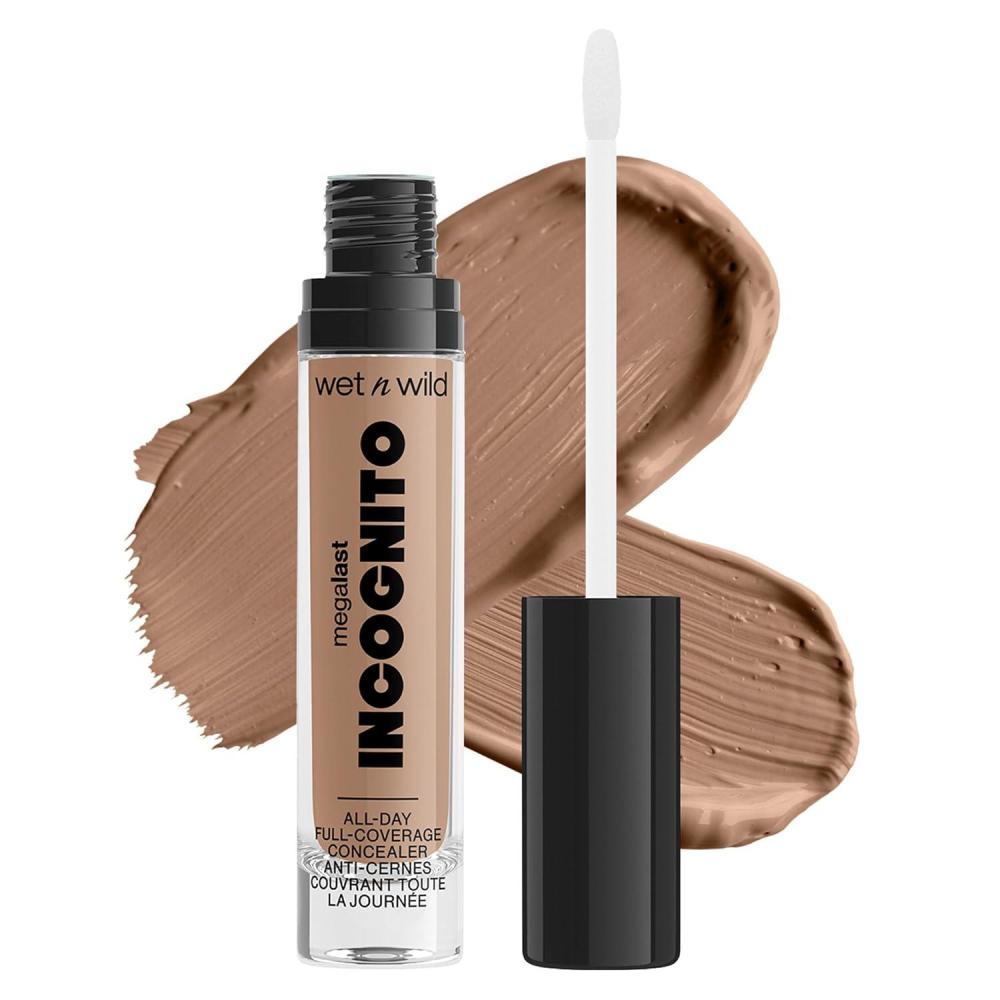 Matte Concealer By Wet n Wild Mega Last Incognito All-Day Full Coverage Liquid Matte Concealer, Light Medium, 0.18 Ounce(Tan)