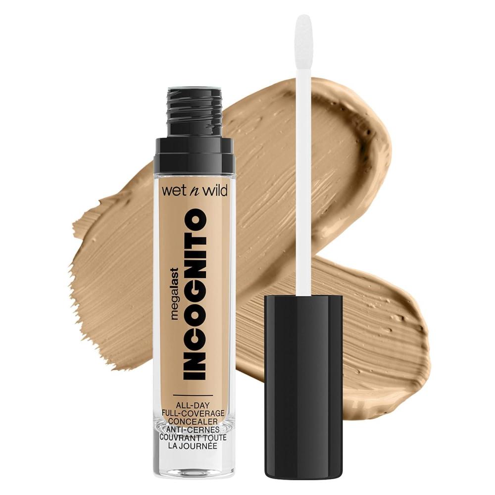 Matte Concealer By Wet n Wild Mega Last Incognito All-Day Full Coverage Liquid Matte Concealer, Light Medium, 0.18 Ounce(Medium Honey)