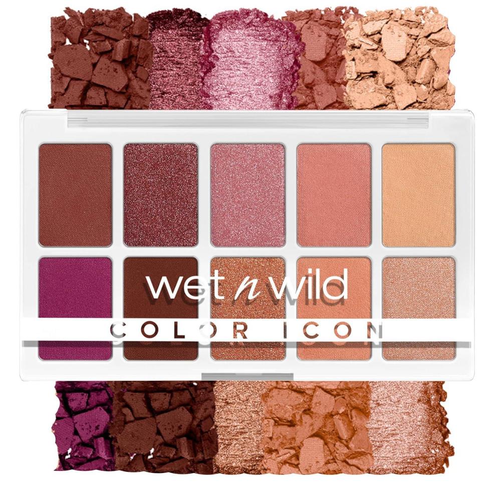 wet n wild Color Icon 10-Pan Eyeshadow Makeup Palette, Long Lasting, Shimmer, Metallic, Glittery, Matte, Rich Smooth Pigment, Cruelty Free – Pink Heart And Sol