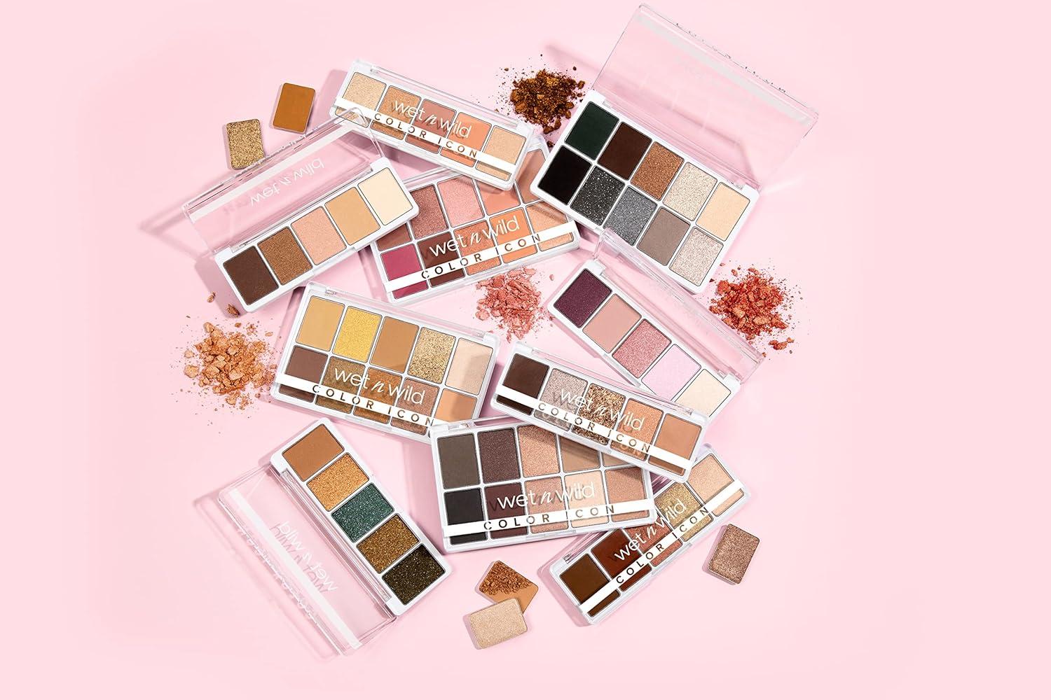 wet n wild Color Icon 10-Pan Eyeshadow Makeup Palette, Long Lasting, Shimmer, Metallic, Glittery, Matte, Rich Smooth Pigment, Cruelty Free – Pink Heart And Sol