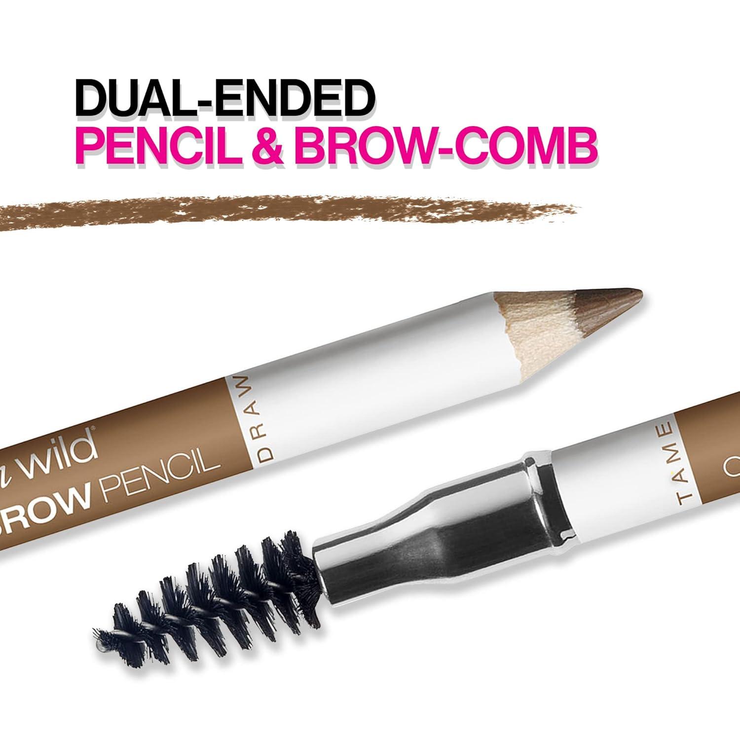 wet n wild Color Icon Brow Pencil, Brunettes Eyebrow, Dark Brown Eyebrow Pencil and Brush(Brunettes Do It Better – carded)